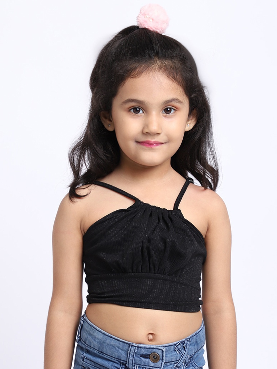 

ELEVANTO Girls Black Solid Bralette Top