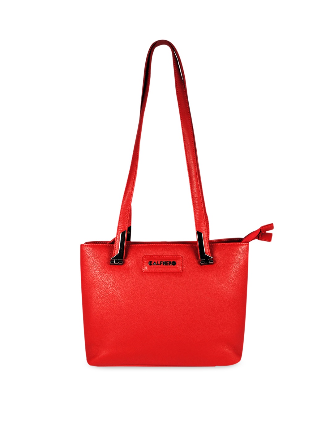 

CALFNERO Women Red Leather Structured Shoulder Bag