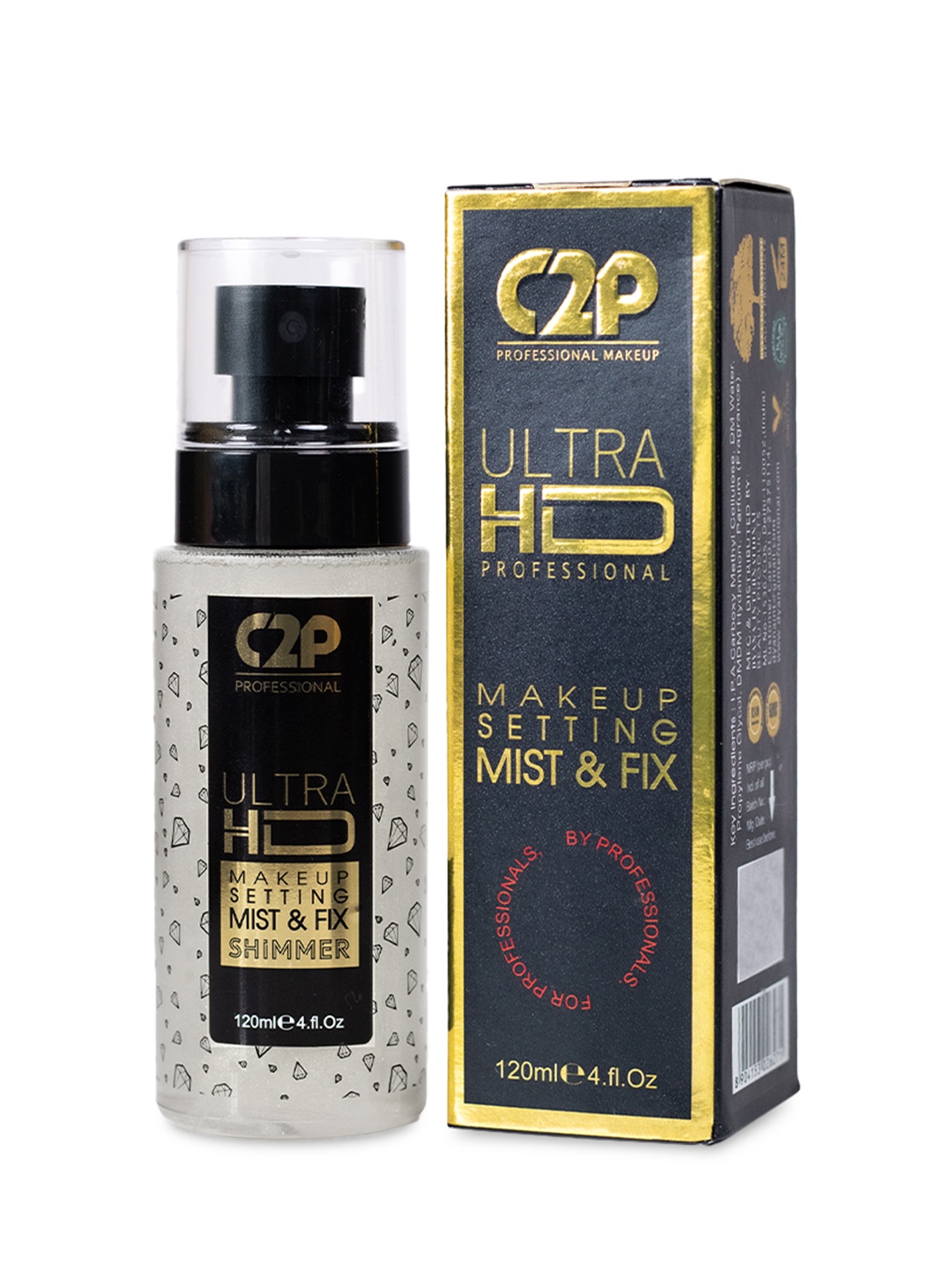 

C2P PROFESSIONAL MAKEUP Ultra HD Makeup Setting Mist & Fix - Shimmer - Diamond Dust 01, Silver