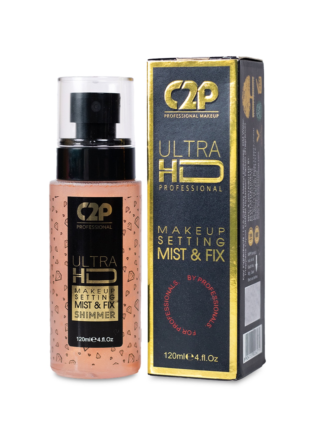 

C2P PROFESSIONAL MAKEUP Ultra HD Makeup Setting Mist & Fix - Shimmer - Rose Gold Retro 03
