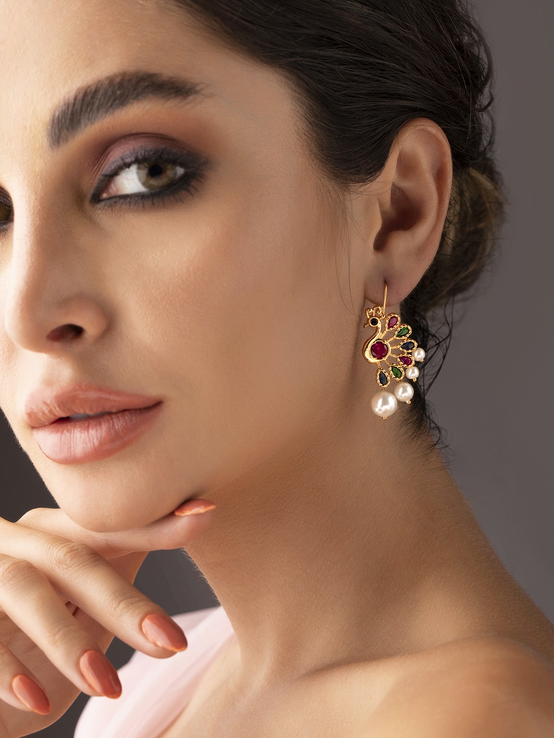 

Rubans Gold-Toned Classic Drop Earrings