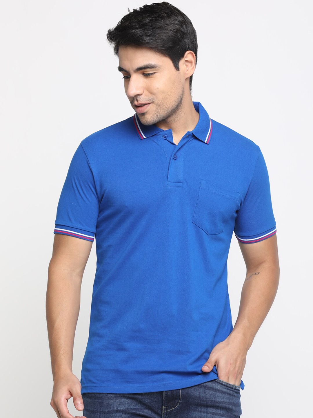 

Masculino Latino Plus Men Blue Bio Finish T-shirt