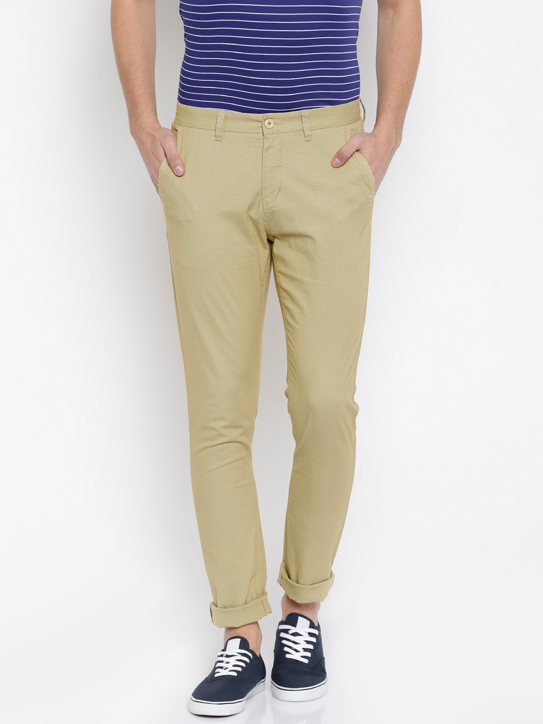 

Van Heusen Sport Men Khaki Printed Chino Trousers