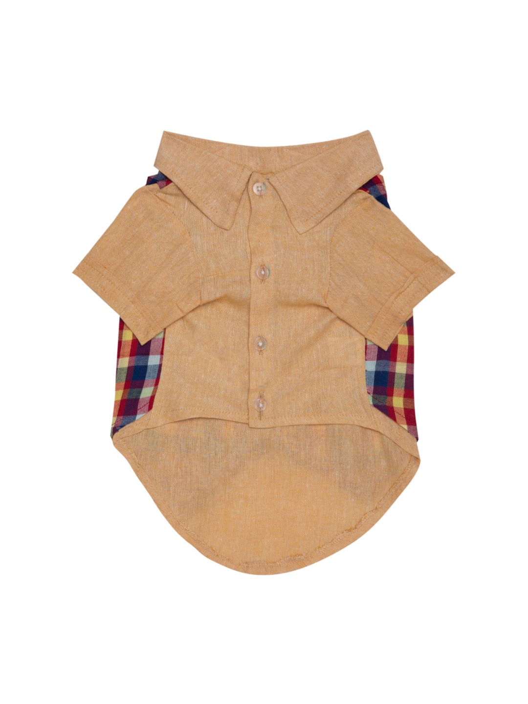 

Lulala Dog Wedding Cotton Fabric Plaid Tuxedo, Beige