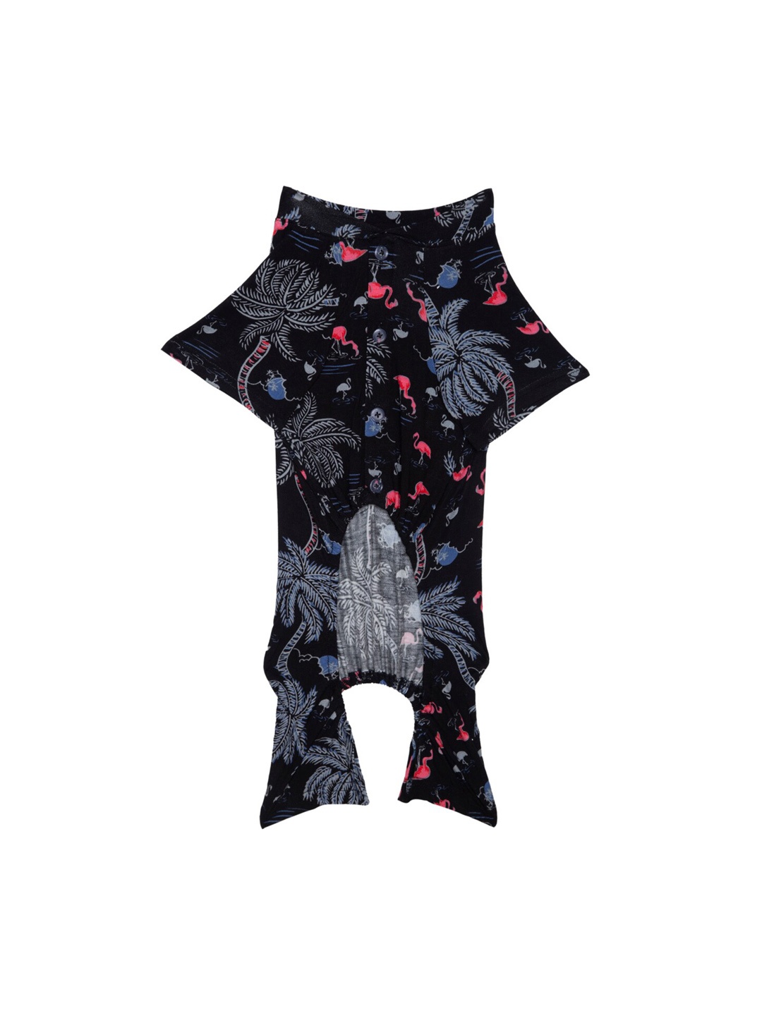 

Lulala Dog Black & Pink Printed Jumpsuit