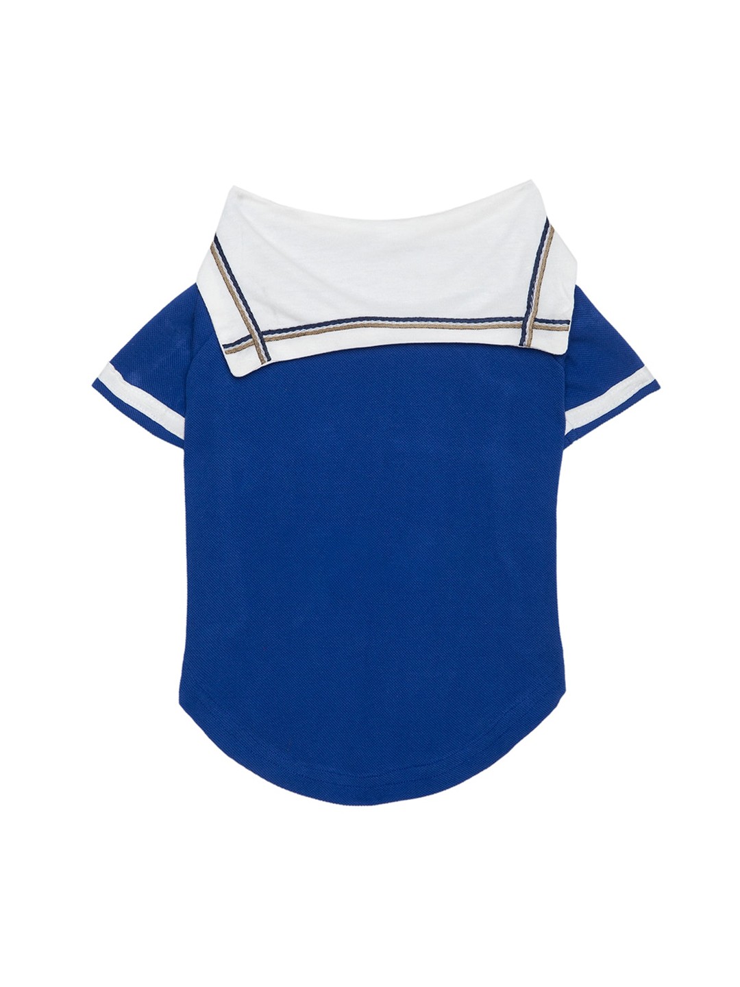 

Lulala Blue & White Solid Cotton Dog Dress