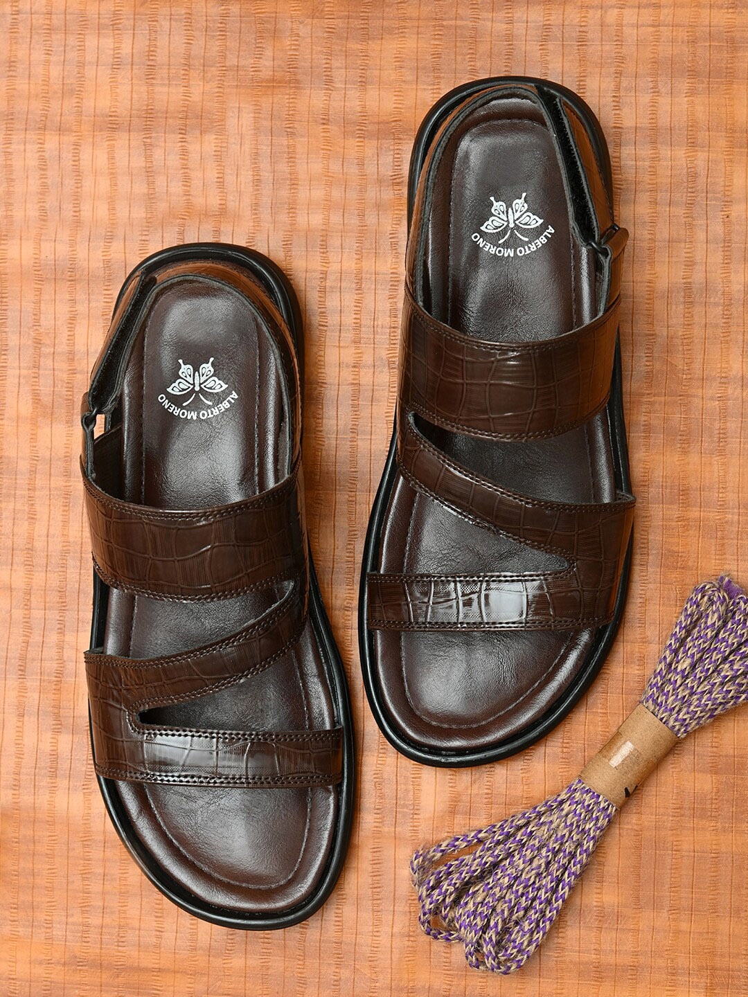 

ALBERTO MORENO Men Brown Comfort Sandals