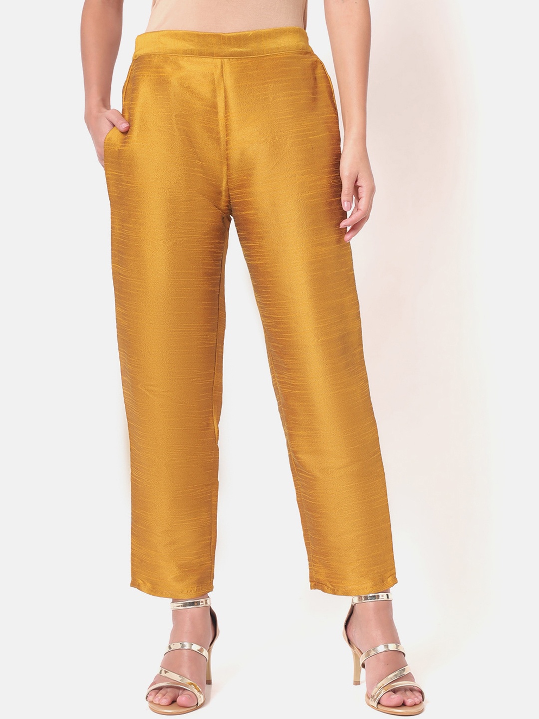 

Saaki Women Mustard Yellow Trousers