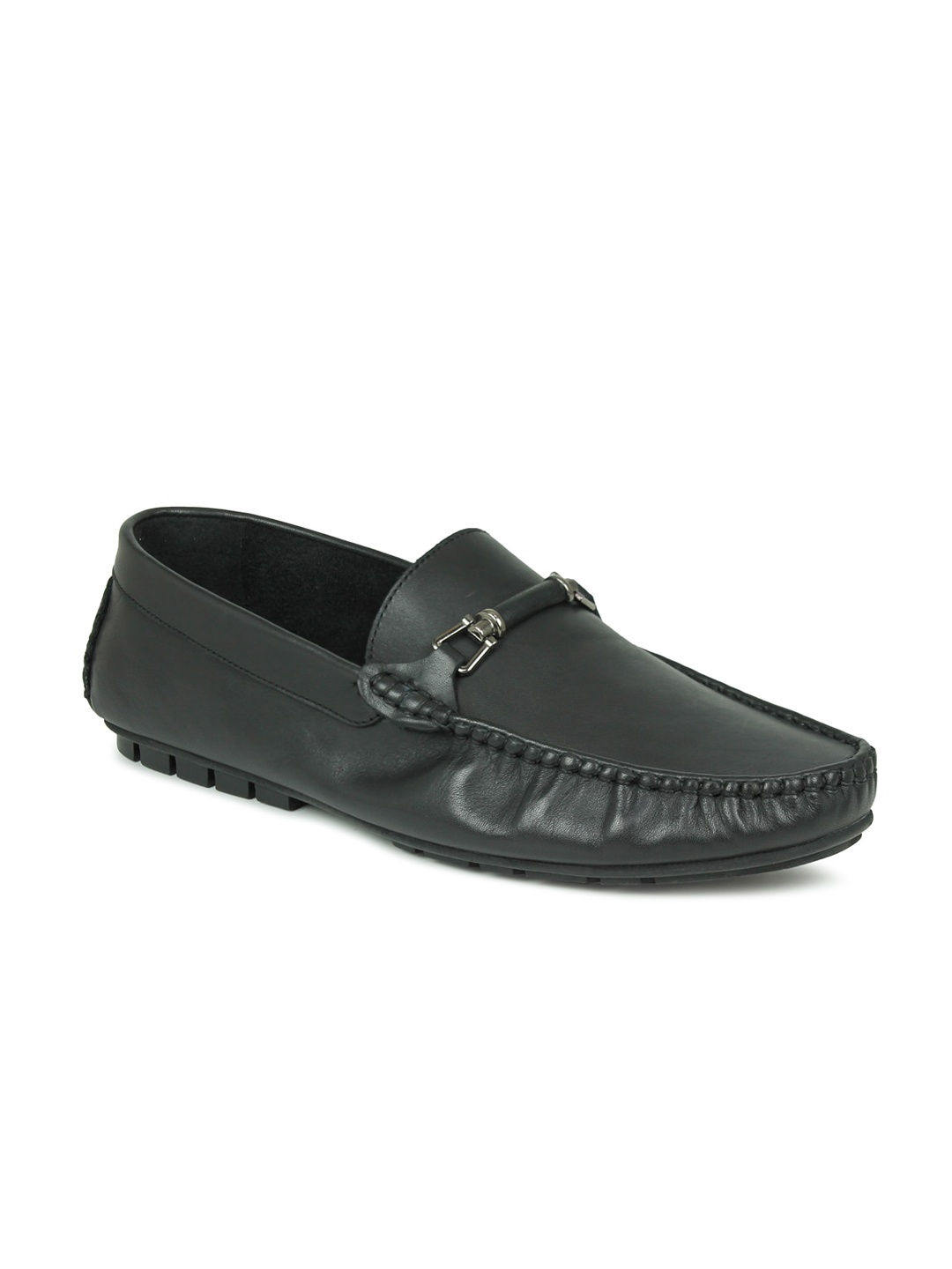 

PRIVO by Inc.5 Men Black Leather Loafers