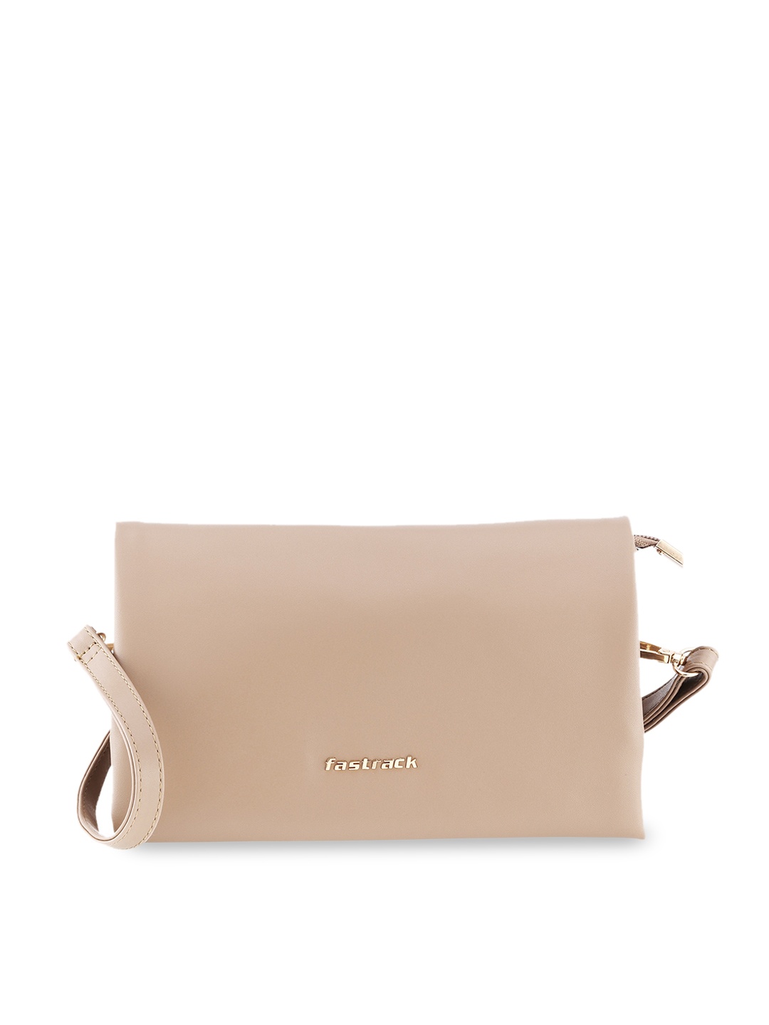 

Fastrack Brown PU Structured Sling Bag