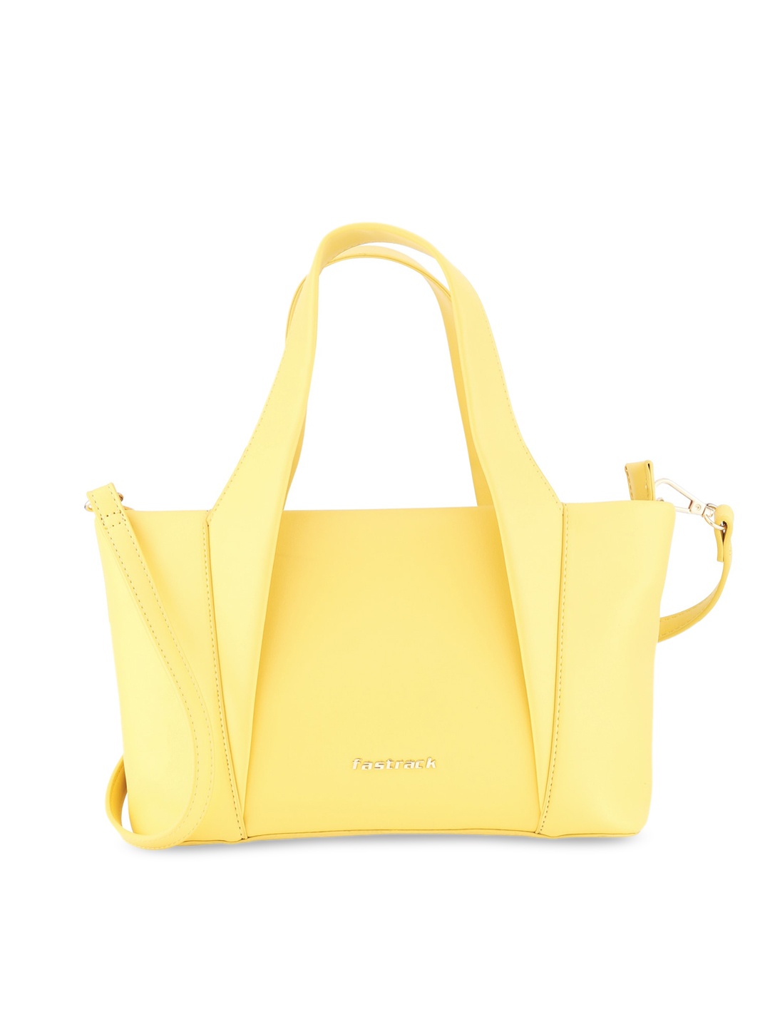 

Fastrack Yellow PU Structured Handheld Bag