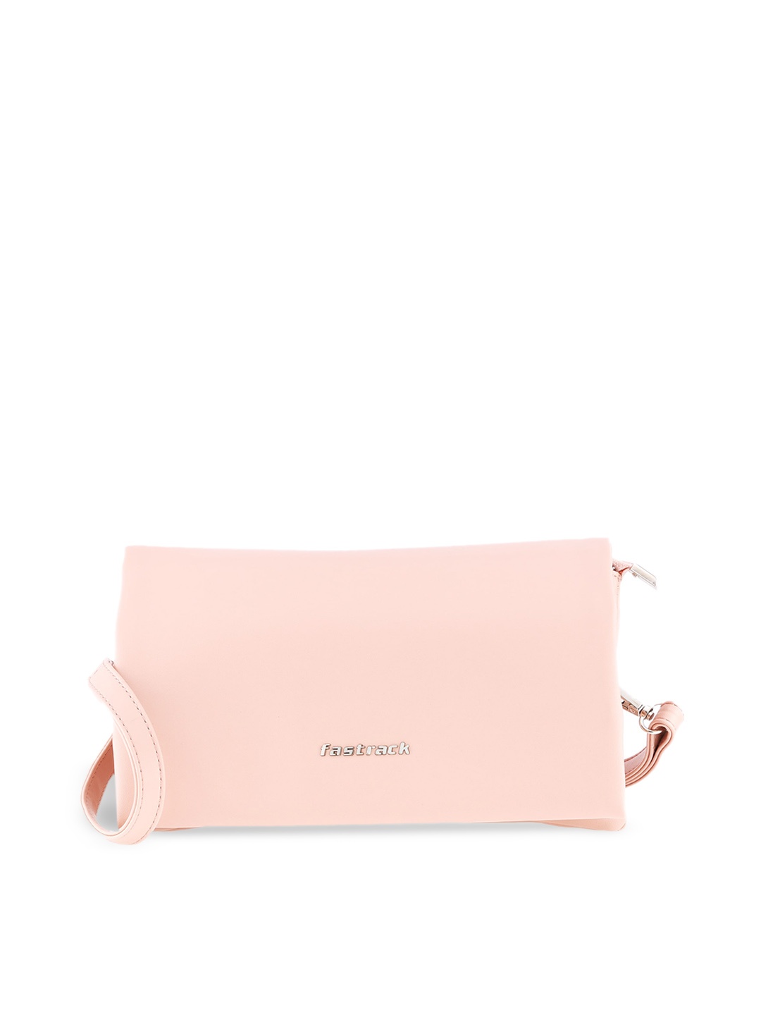 

Fastrack Pink PU Structured Sling Bag