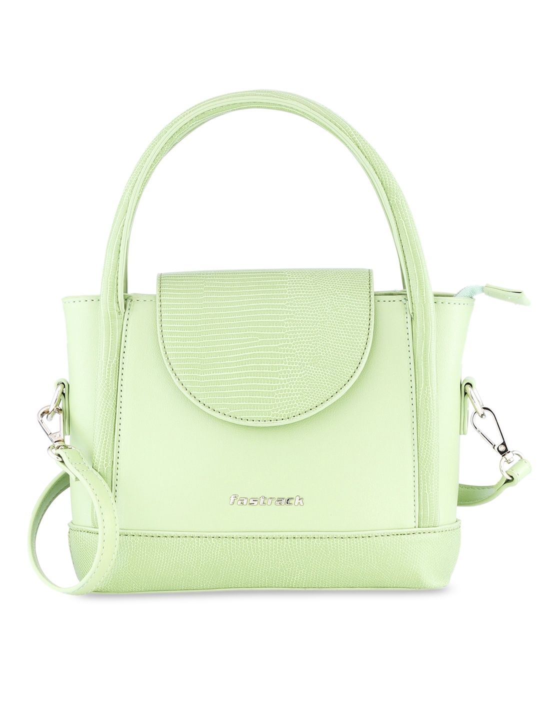 

Fastrack Green PU Structured Handheld Bag with Tasselled