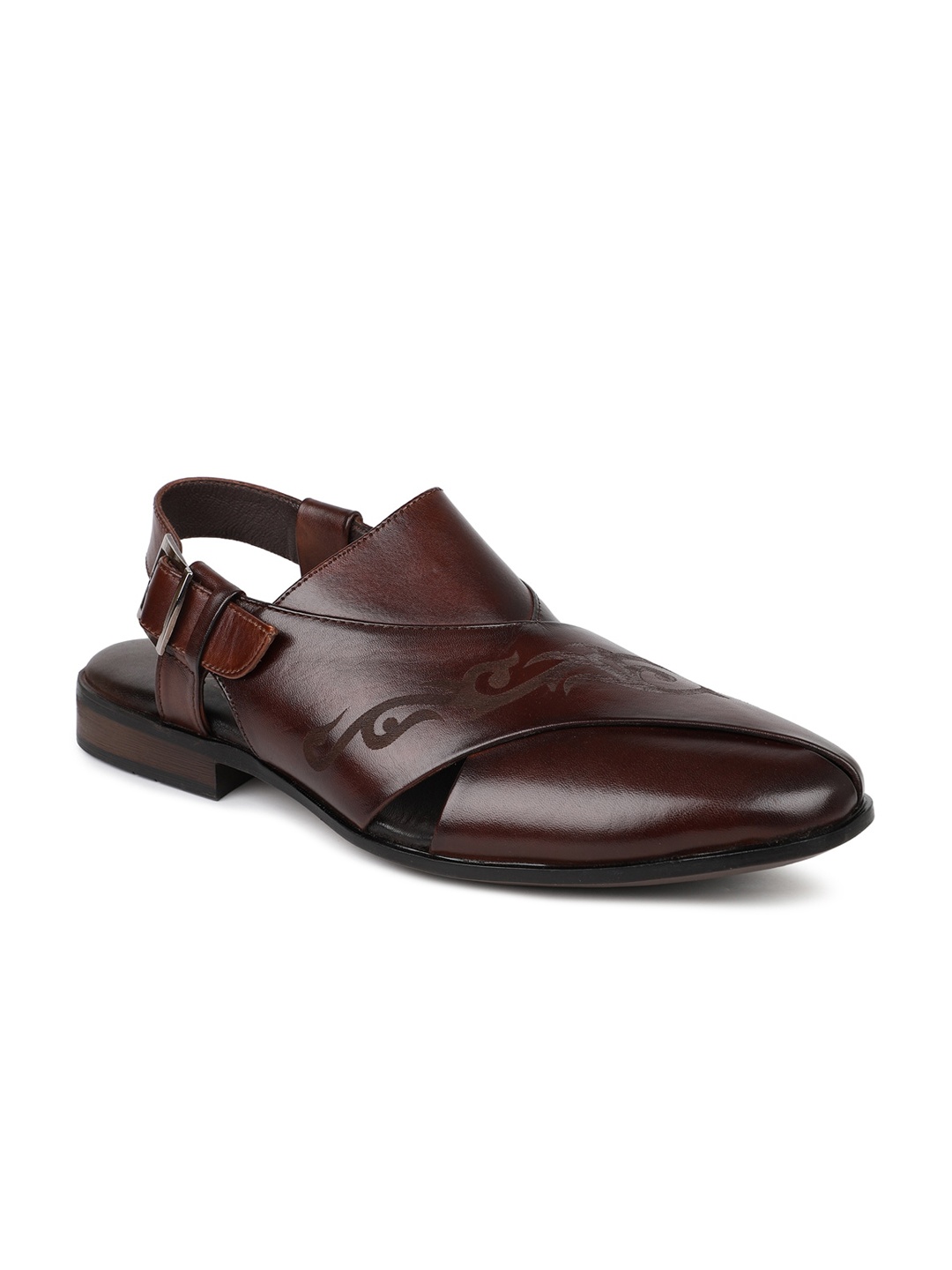 

PRIVO by Inc.5 Men Brown Leather Monks