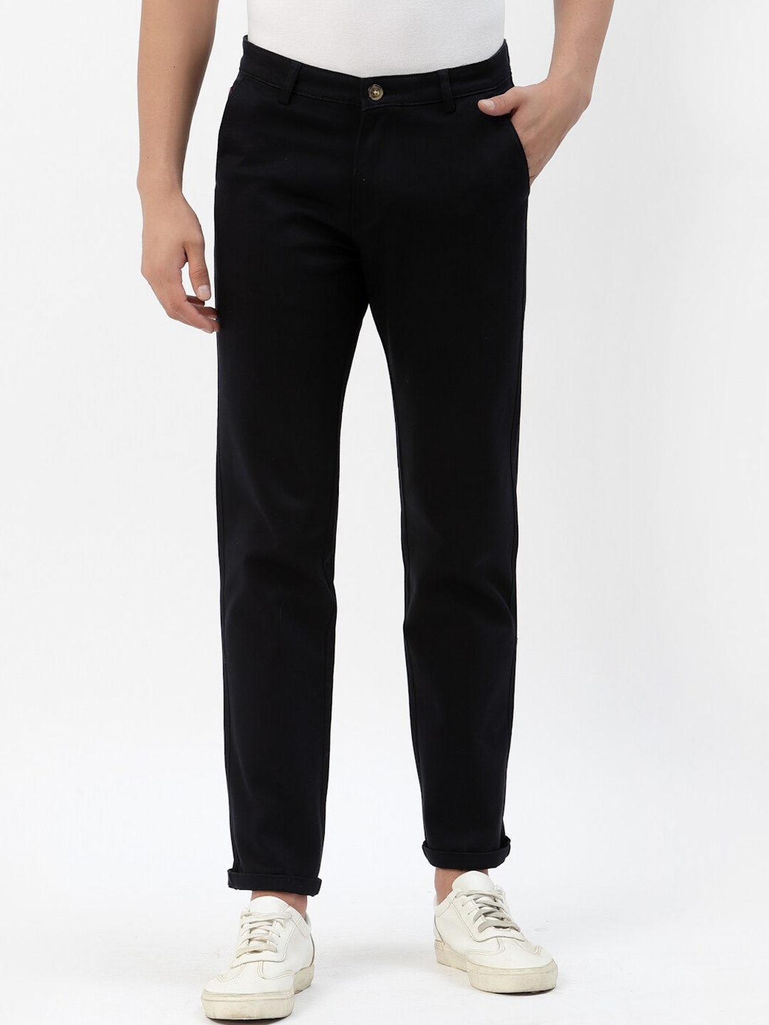 

TNG Men Navy Blue Chinos Trousers