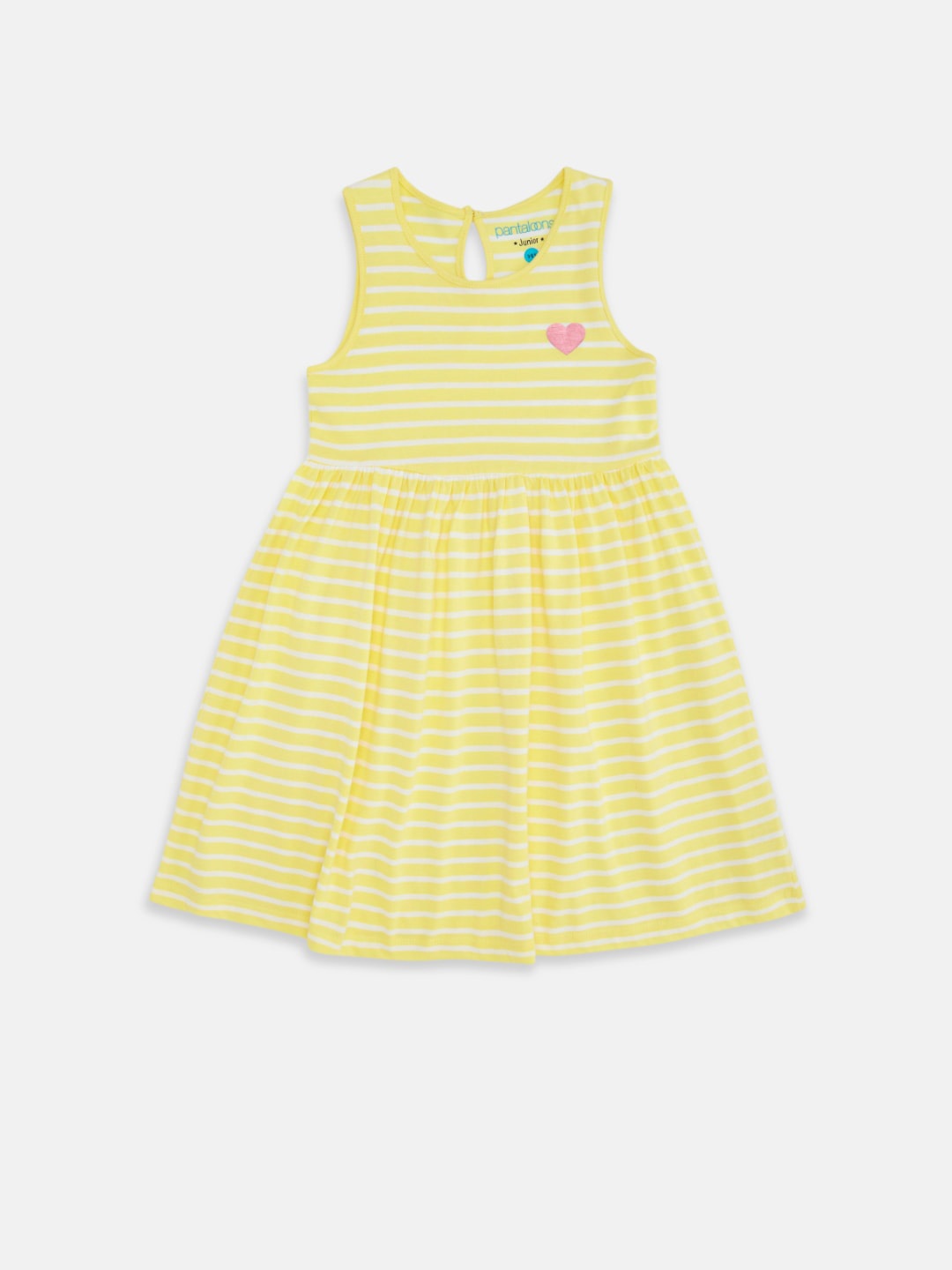 

Pantaloons Junior Girls Yellow Striped Dress