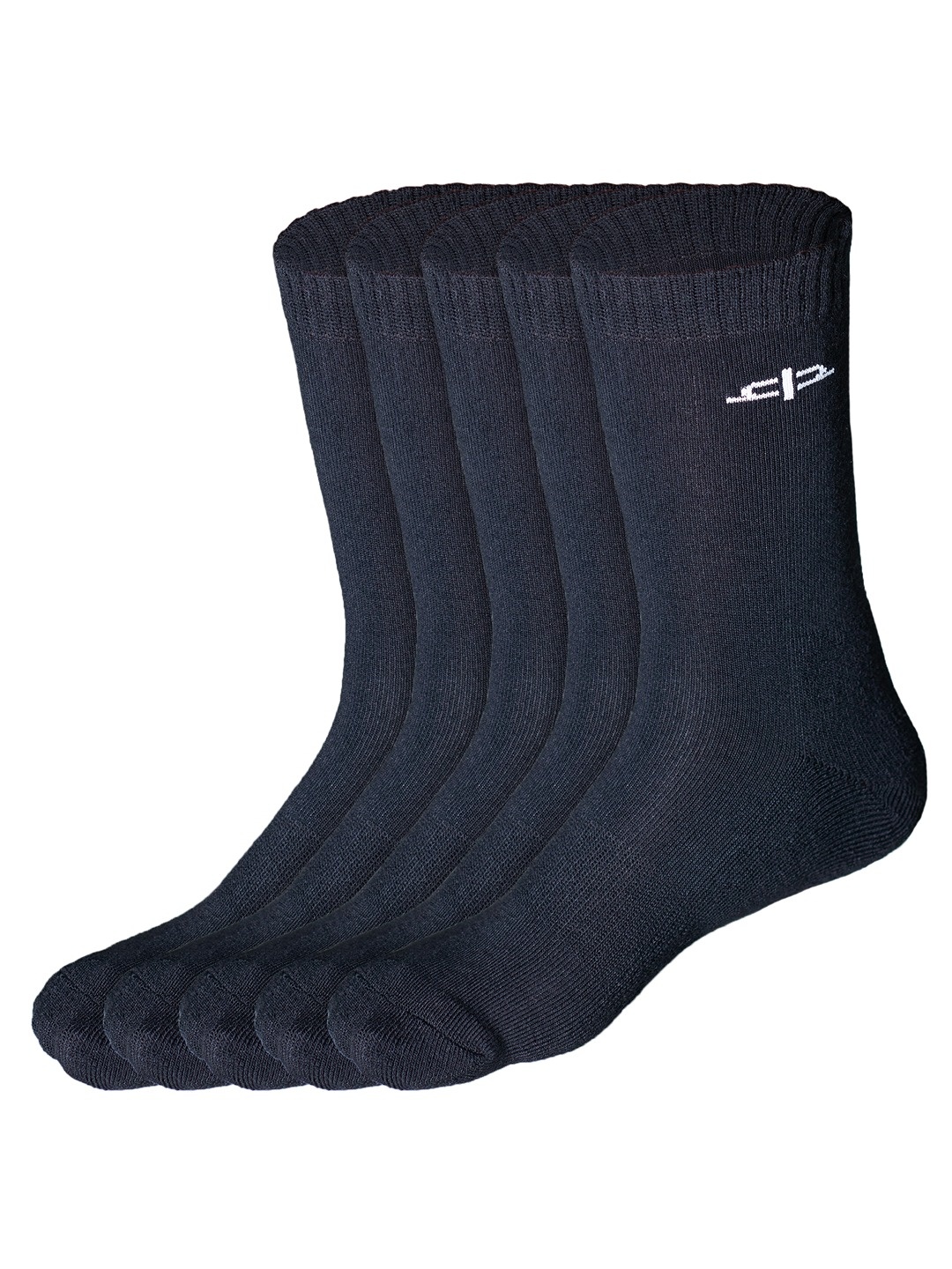 

Heelium Kids Black Pack of 5 Solid Bamboo Anti-Odour Calf-Length Socks