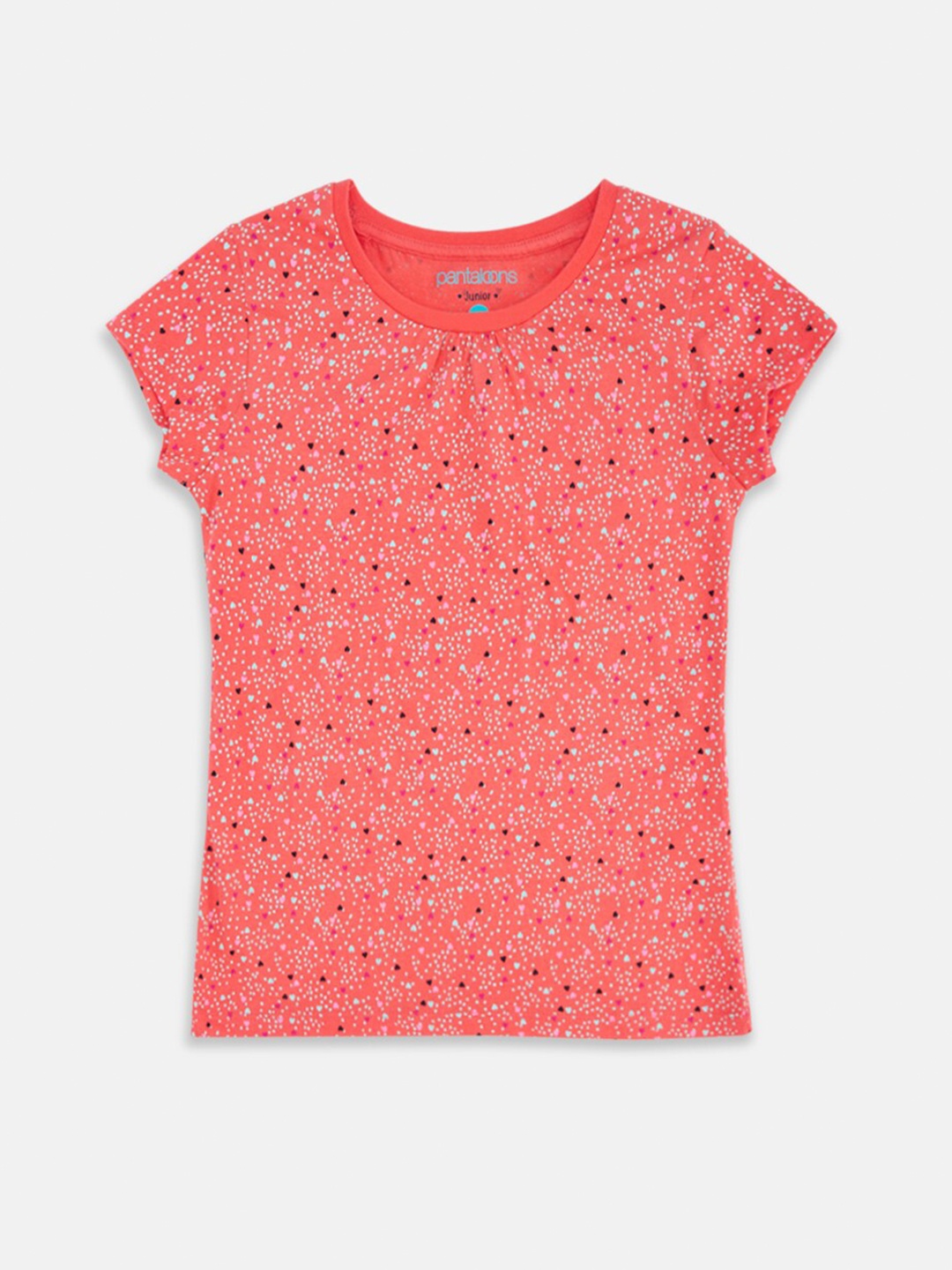 

Pantaloons Junior Girls Coral Printed T-shirt