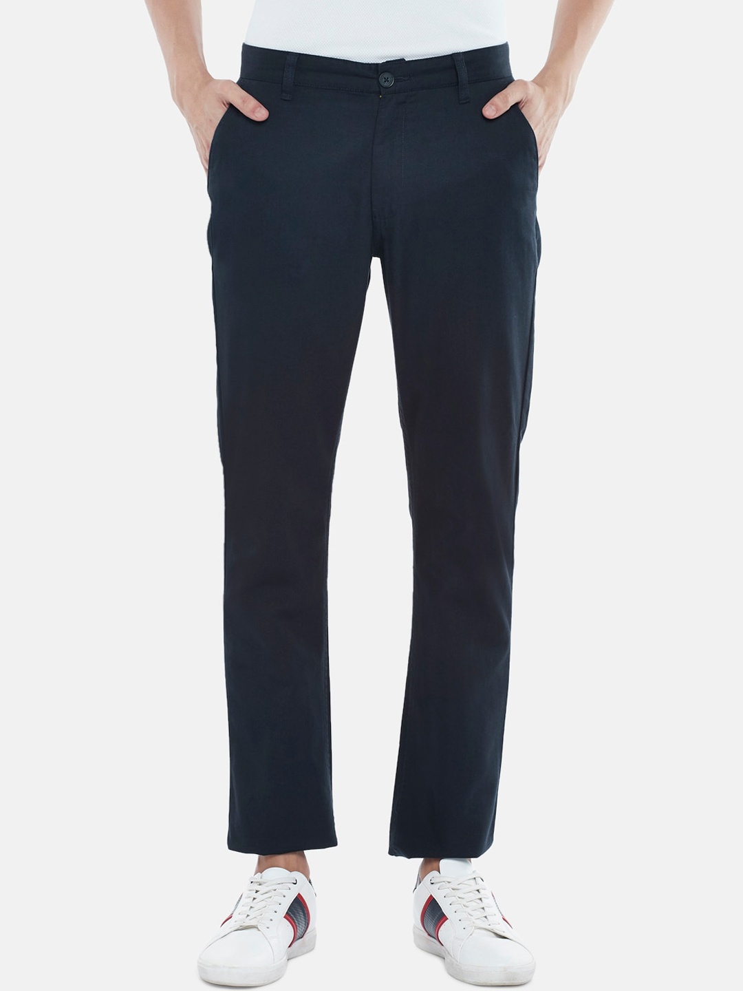

BYFORD by Pantaloons Men Navy Blue Trousers
