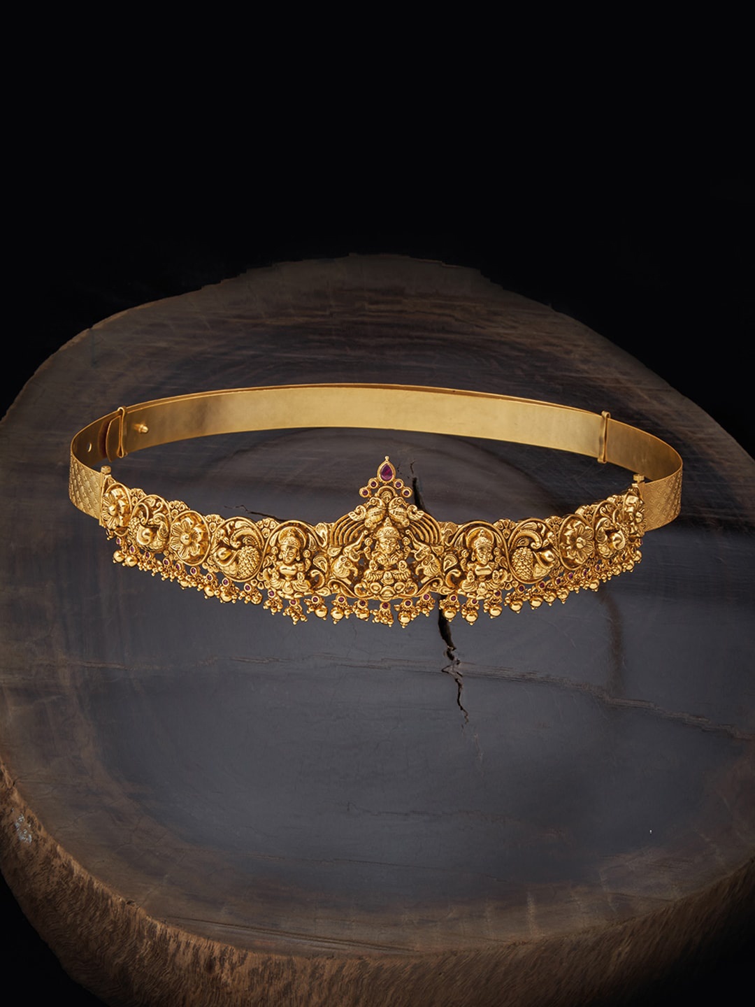 

Kushal's Fashion Jewellery Gold-Plated & Pink Stone Studded Kamarband