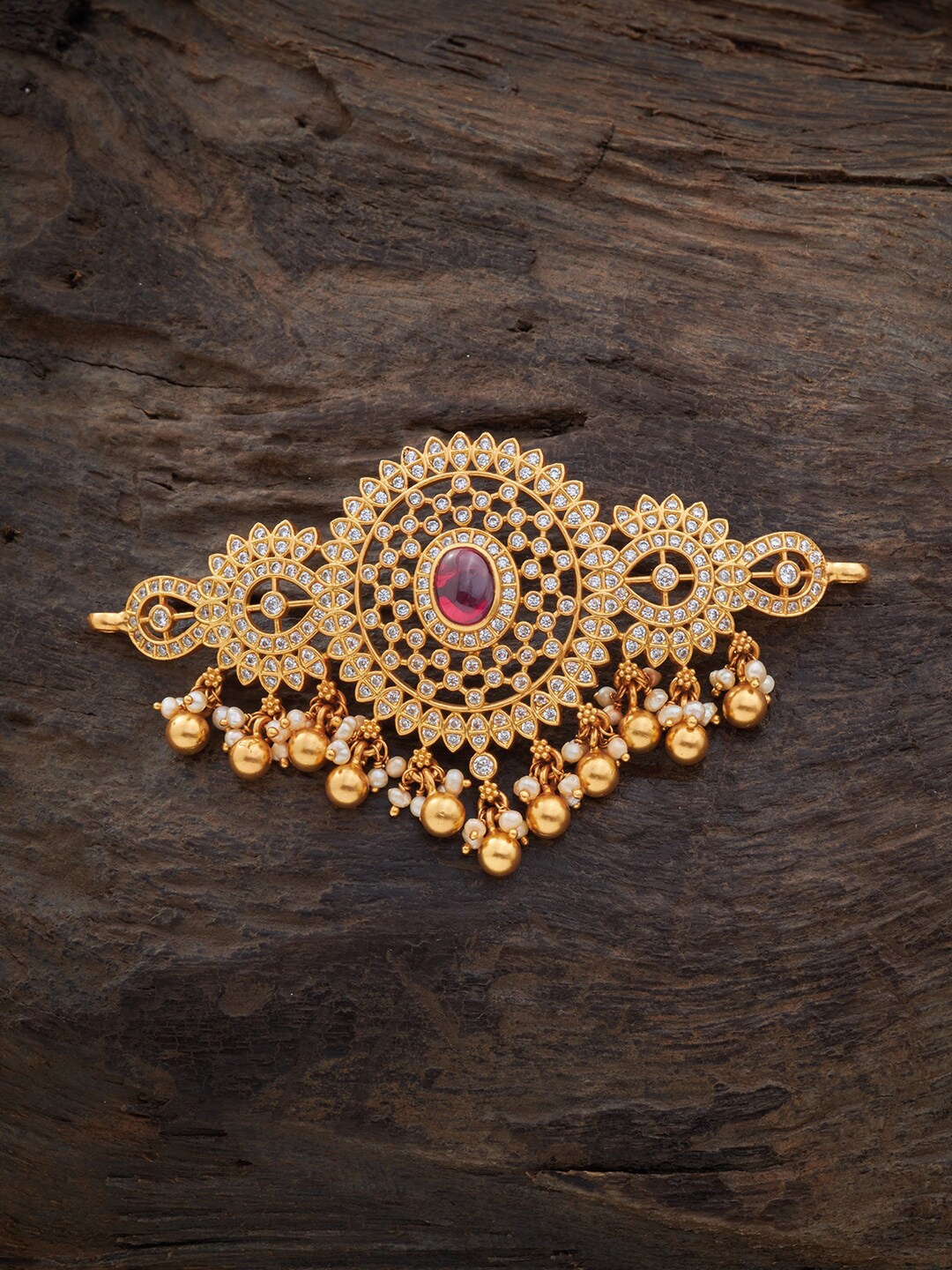 

Kushal's Fashion Jewellery Women Gold-Toned & Red Silver Armlet Bracelet