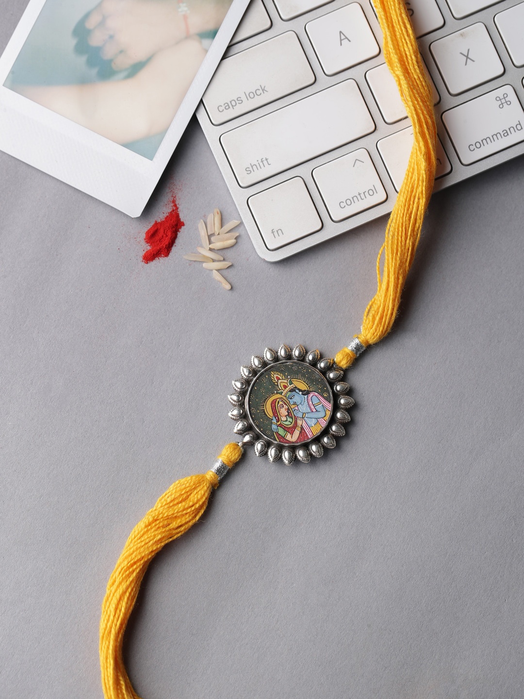 

ADORN by Nikita Ladiwala Unisex Silver Rakhi