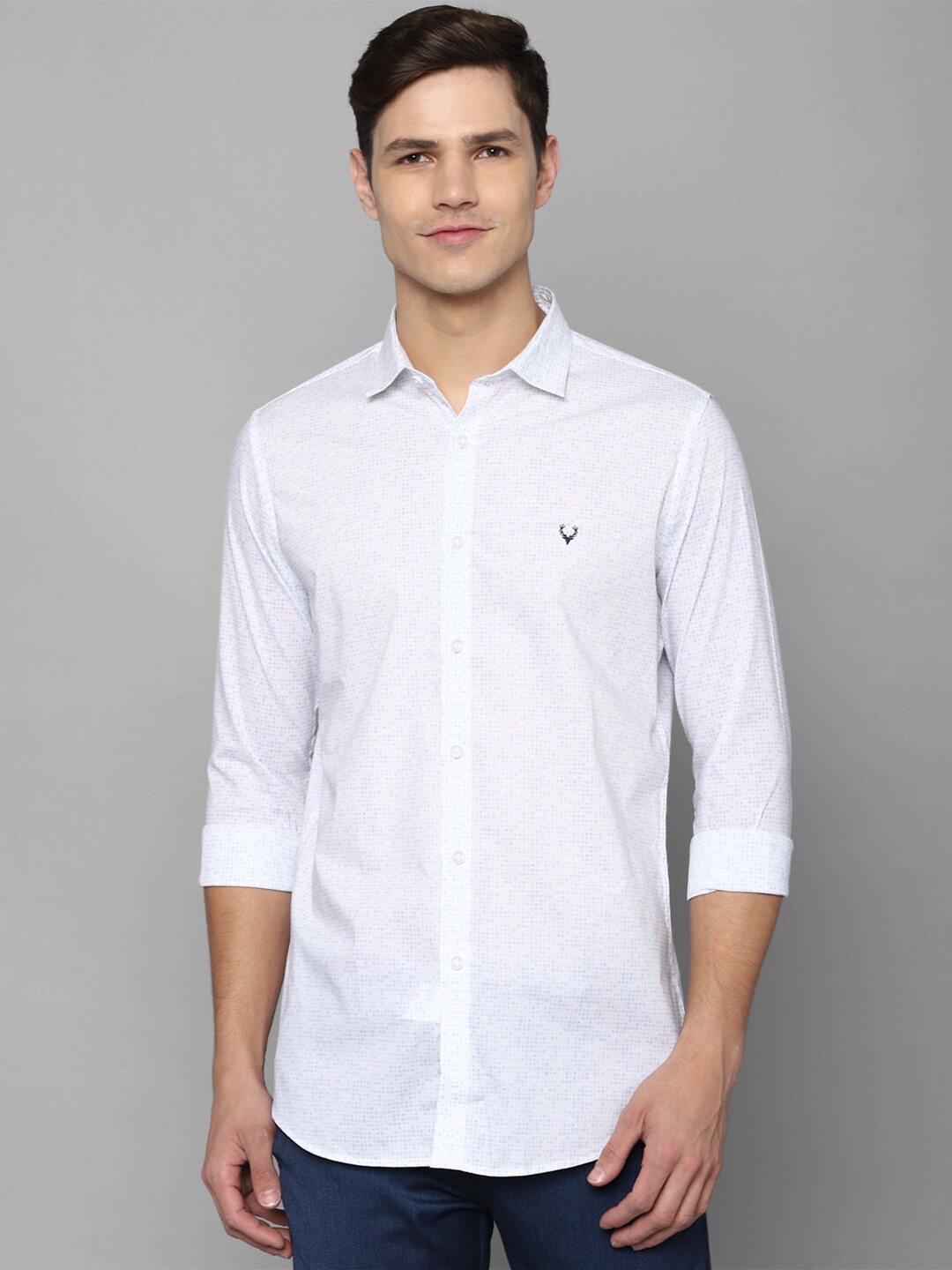 

Allen Solly Men White Slim Fit Printed Casual Shirt