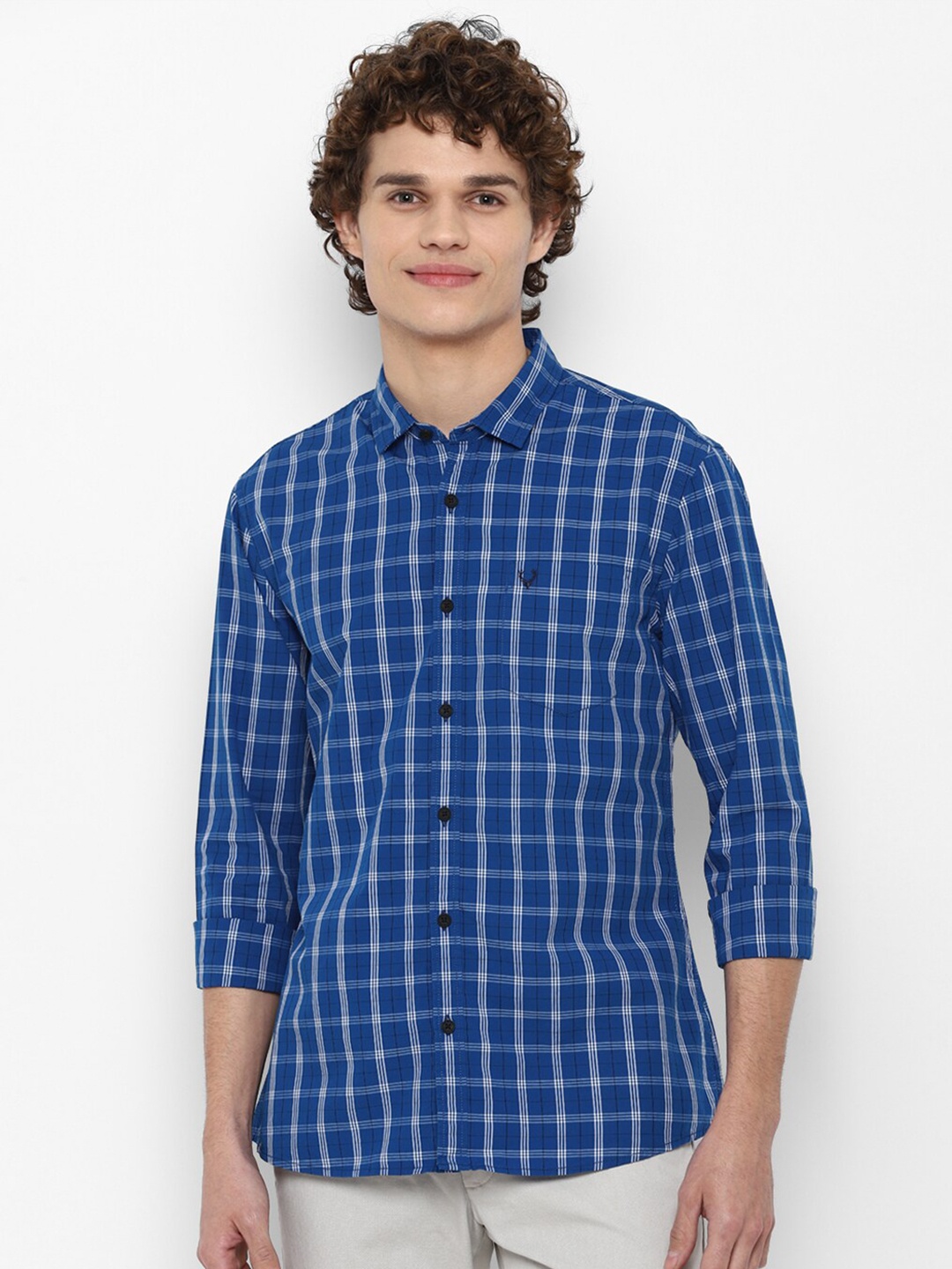 

Allen Solly Sport Men Blue Slim Fit Checked Casual Shirt