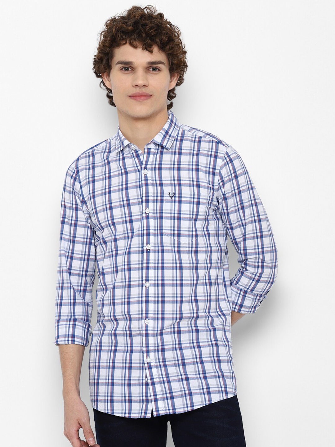 

Allen Solly Sport Men Blue Tartan Checked Casual Shirt