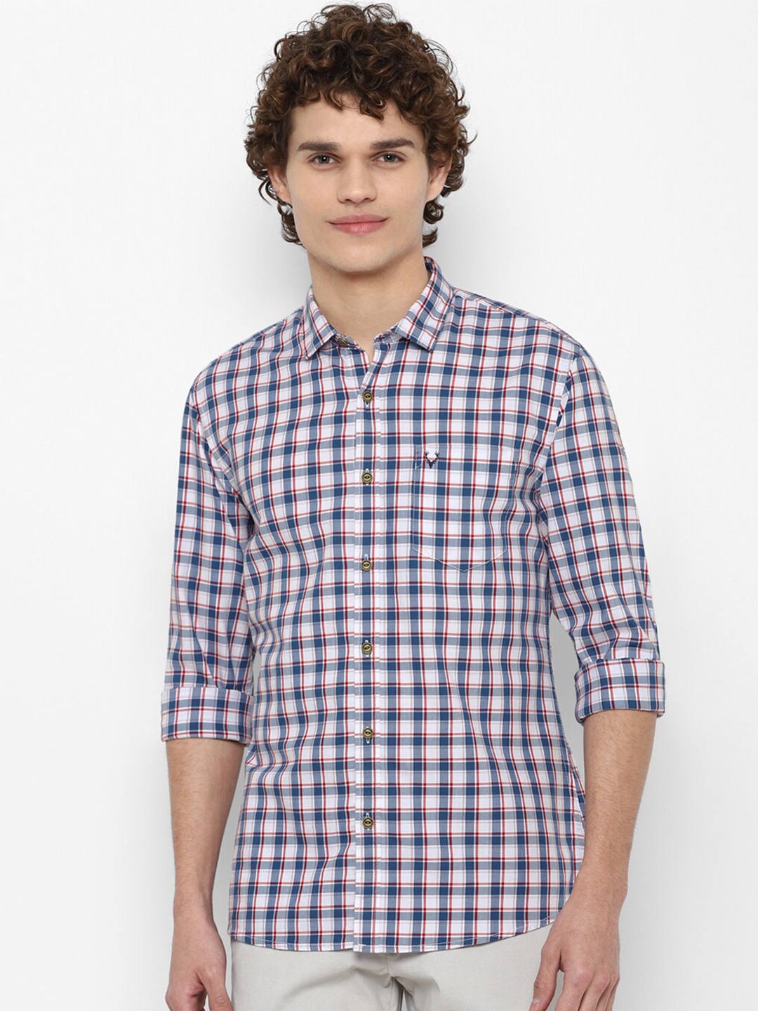 

Allen Solly Sport Men White Slim Fit Checked Casual Shirt