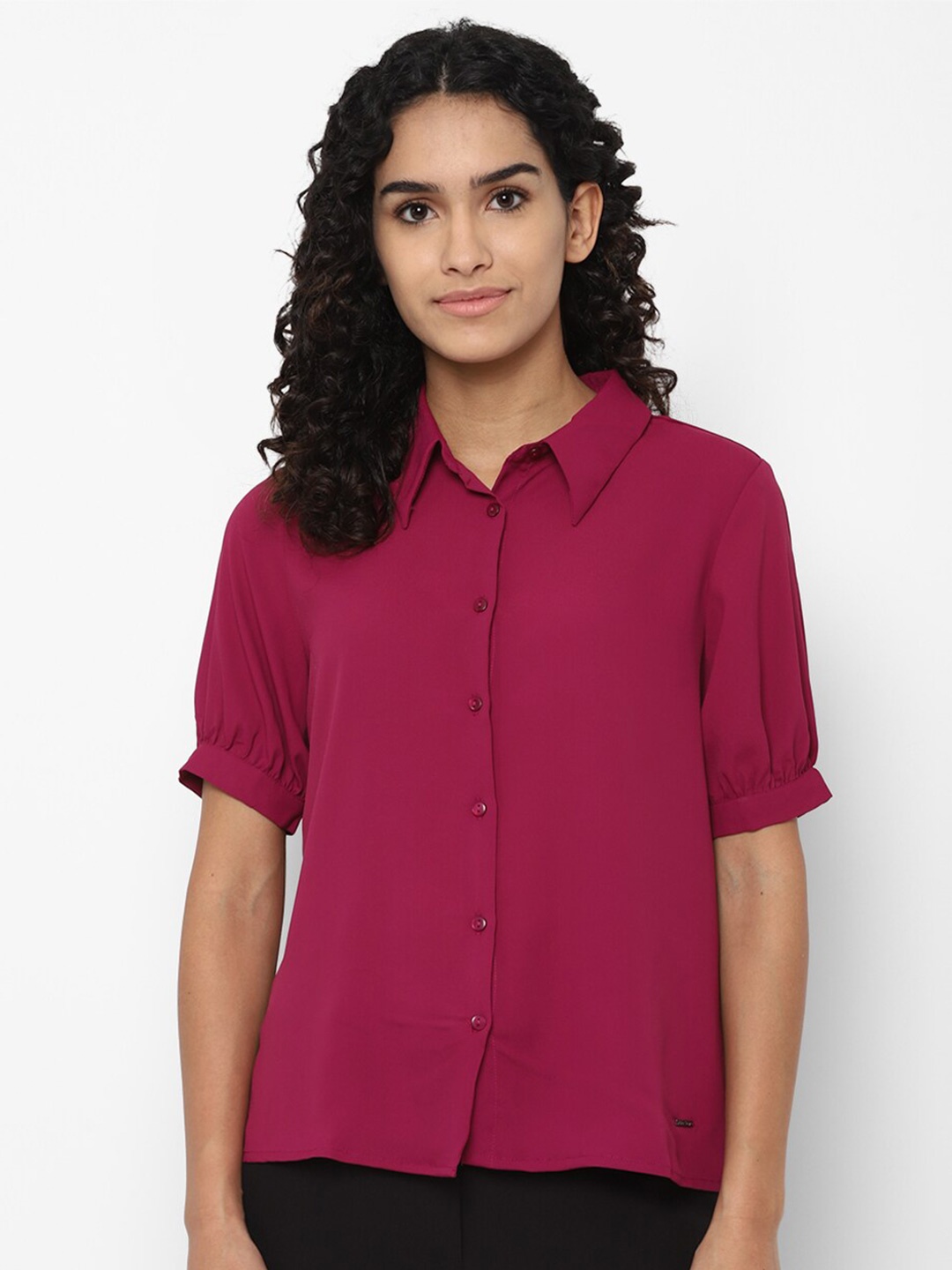 

Allen Solly Woman Women Purple Casual Shirt