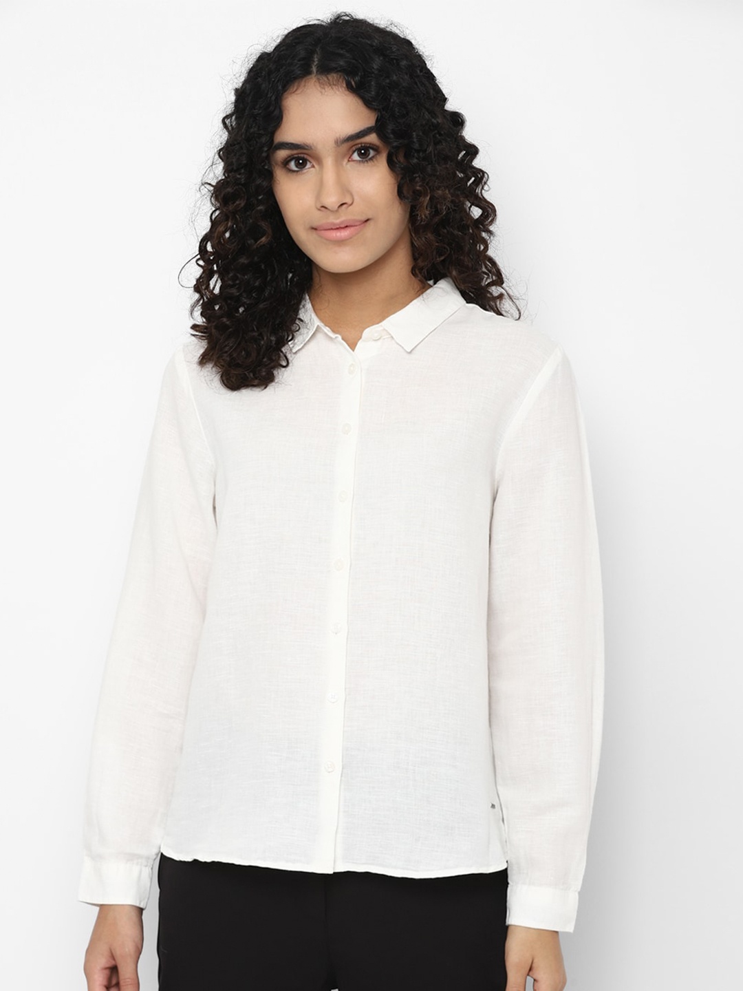 

Allen Solly Woman White Casual Shirt