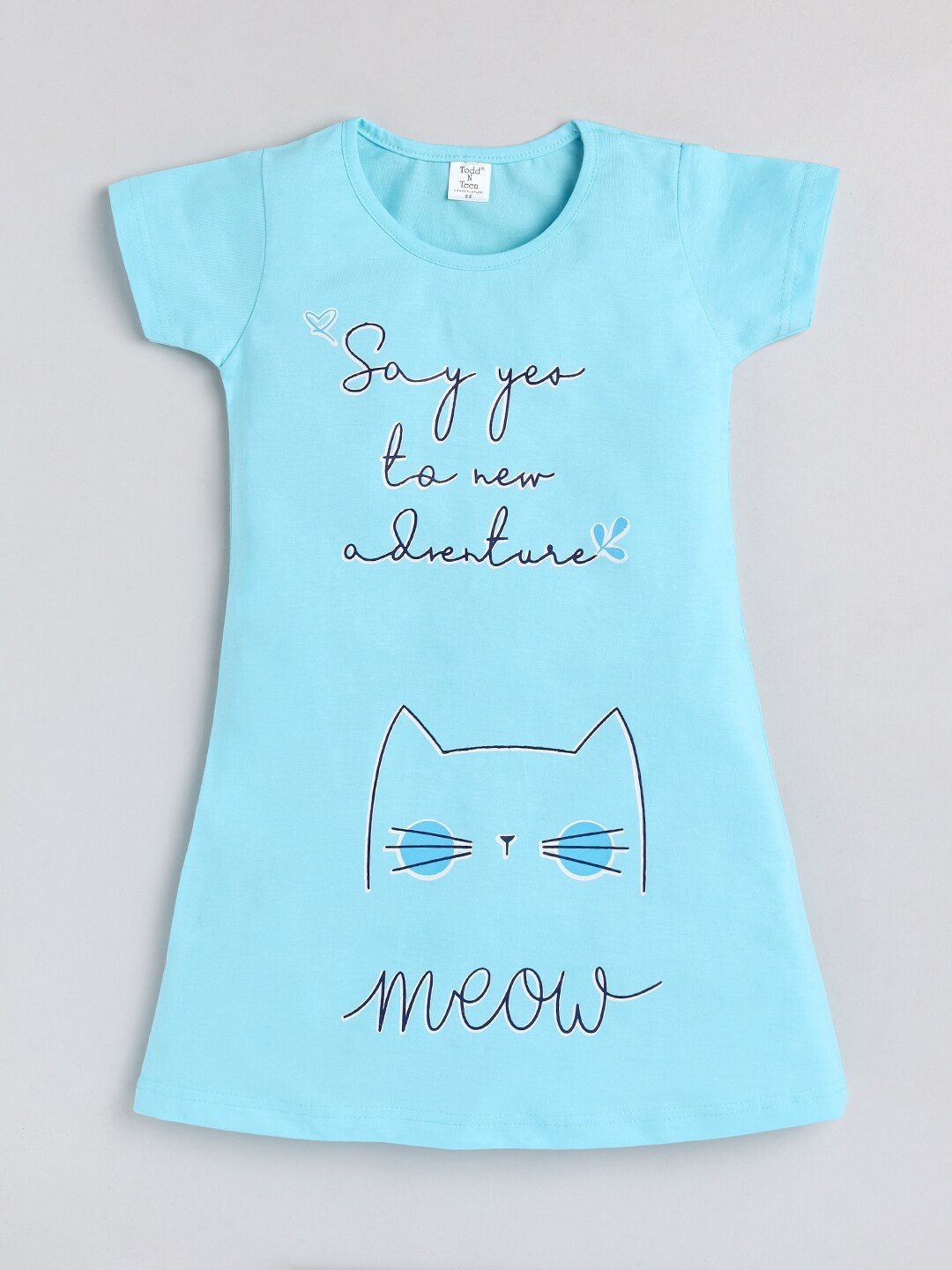 

Todd N Teen Girls Blue Printed Nightdress