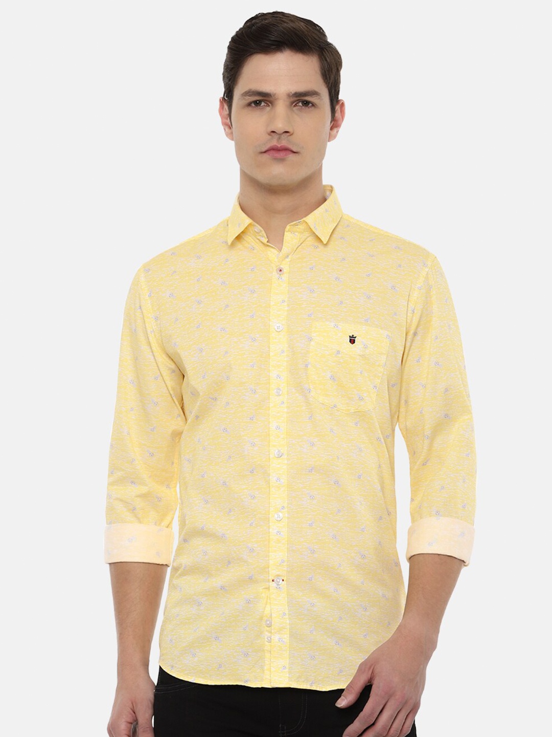 

Louis Philippe Sport Men Yellow Slim Fit Printed Casual Shirt