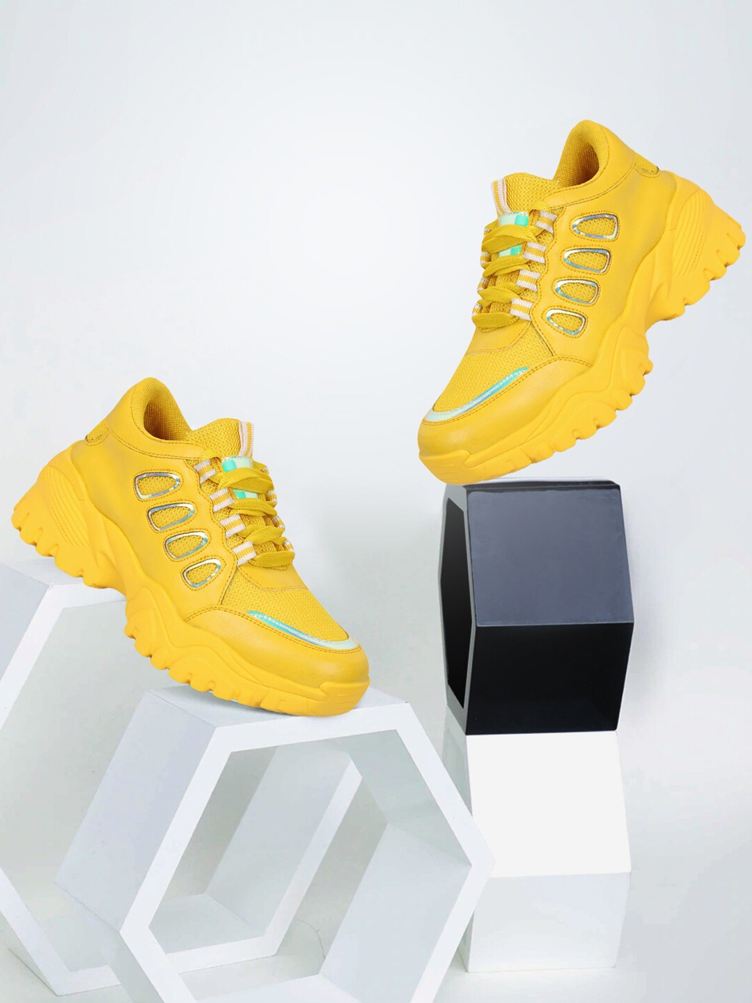 

RINDAS Women Yellow Walking Shoes