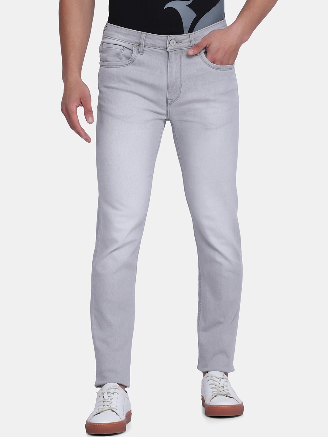 

Blackberrys Men Grey Skinny Fit Low-Rise Light Fade Jeans