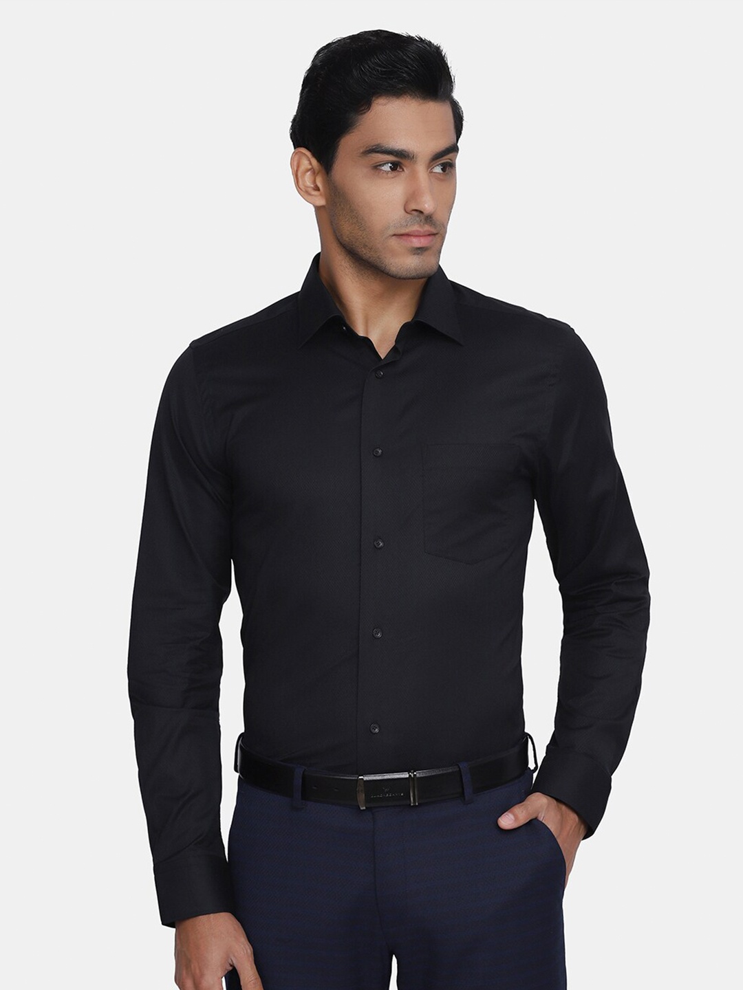 

Blackberrys Men Black India Slim Fit Formal Shirt