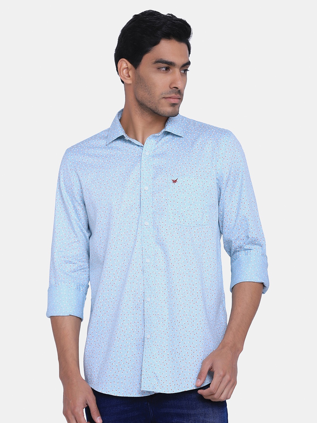 

Blackberrys Men Blue India Slim Fit Printed Casual Shirt