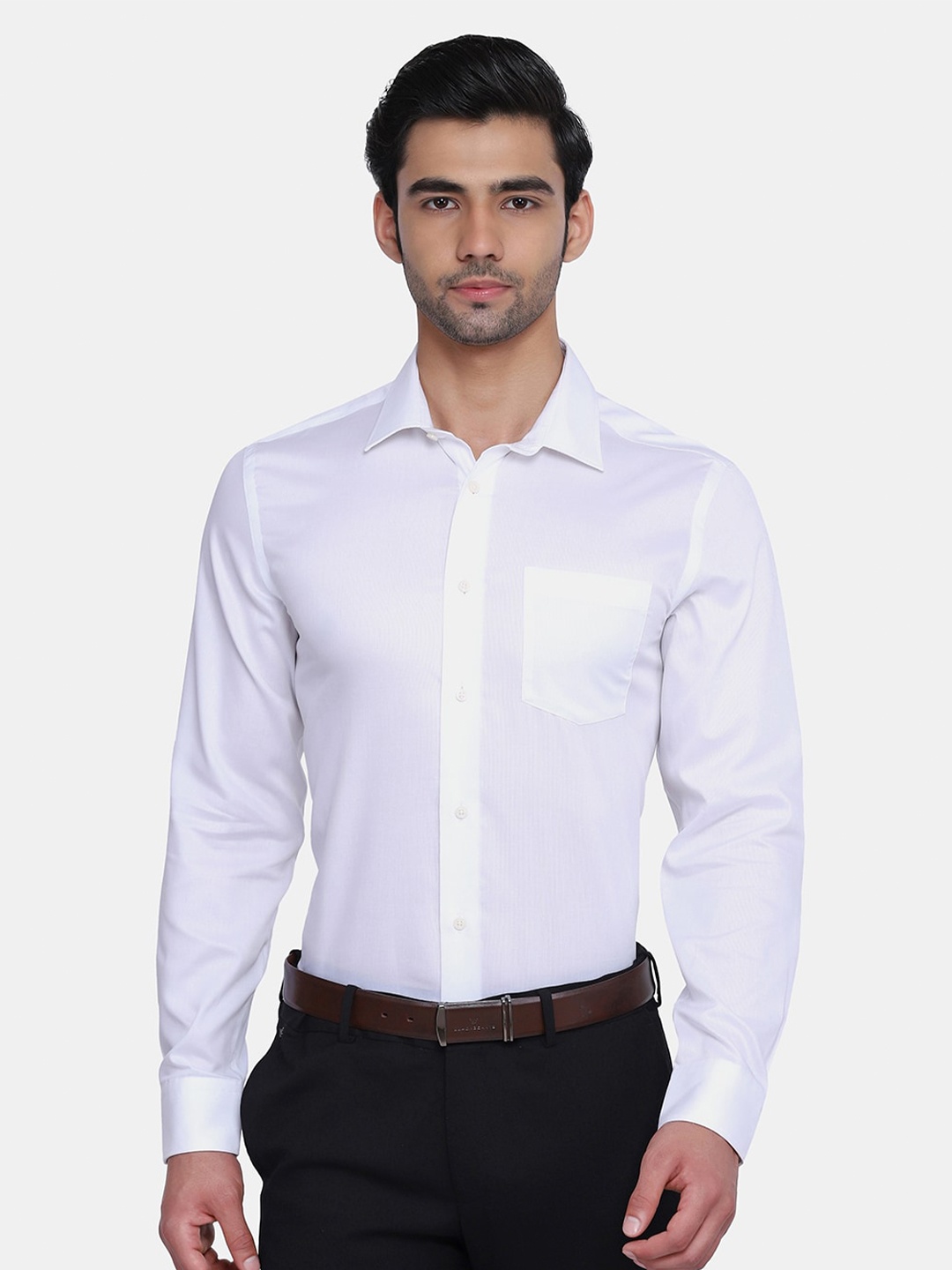 

Blackberrys Men White India Slim Fit Formal Shirt