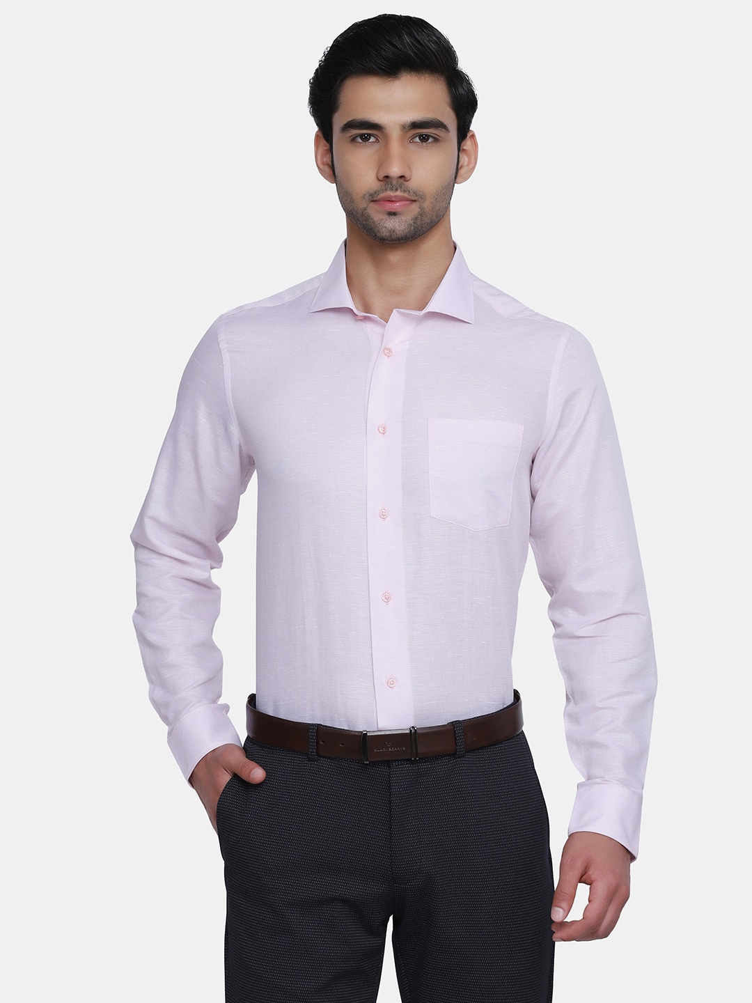 

Blackberrys Men Pink India Slim Fit Formal Shirt