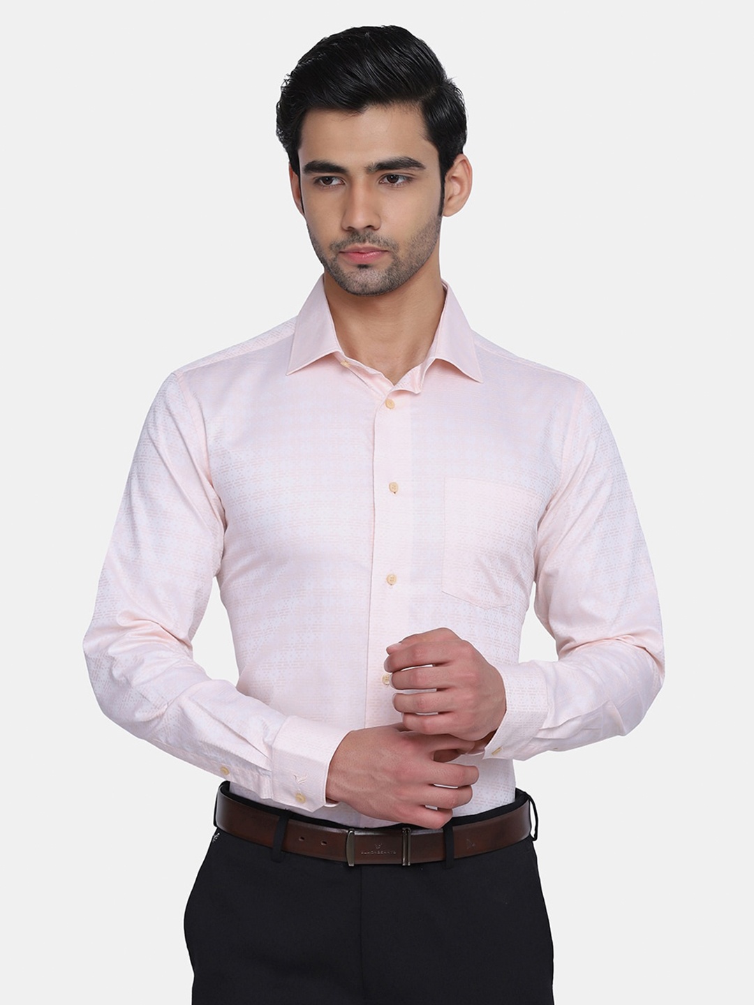 

Blackberrys Men Orange India Slim Fit Formal Shirt