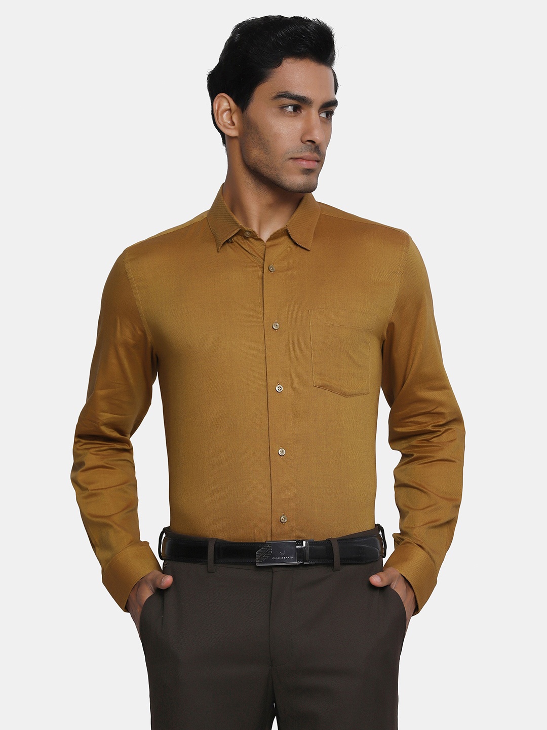

Blackberrys Men Yellow India Slim Fit Formal Shirt