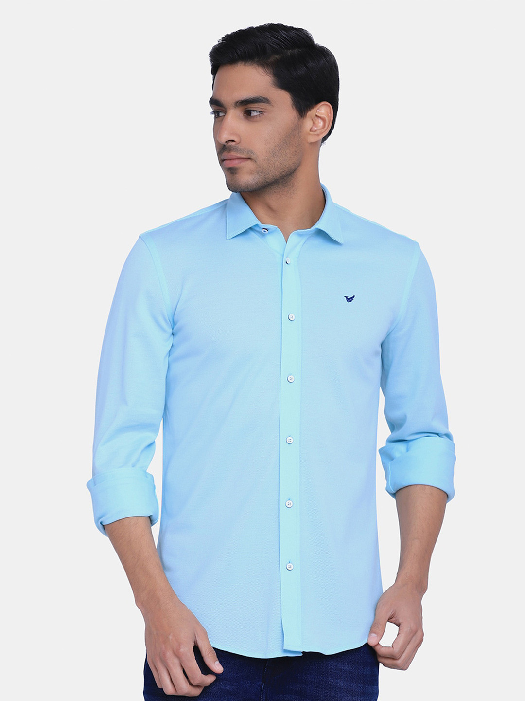 

Blackberrys Men Blue Phoenix Skinny Fit Casual Shirt