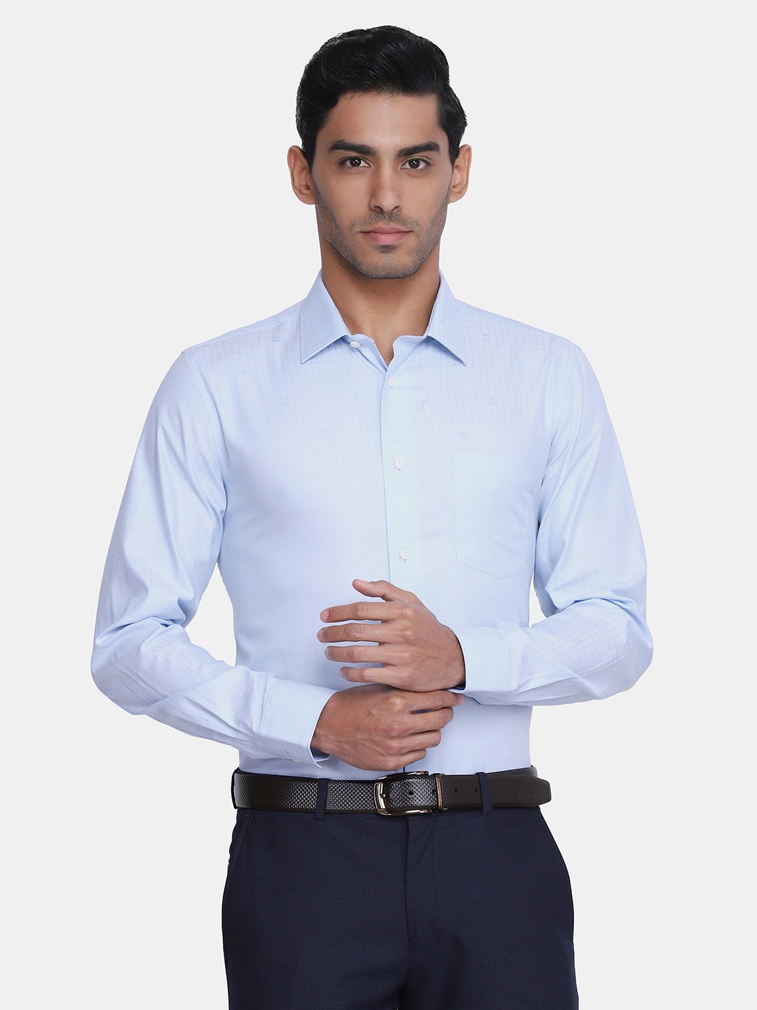 

Blackberrys Men Blue India Slim Fit Formal Shirt