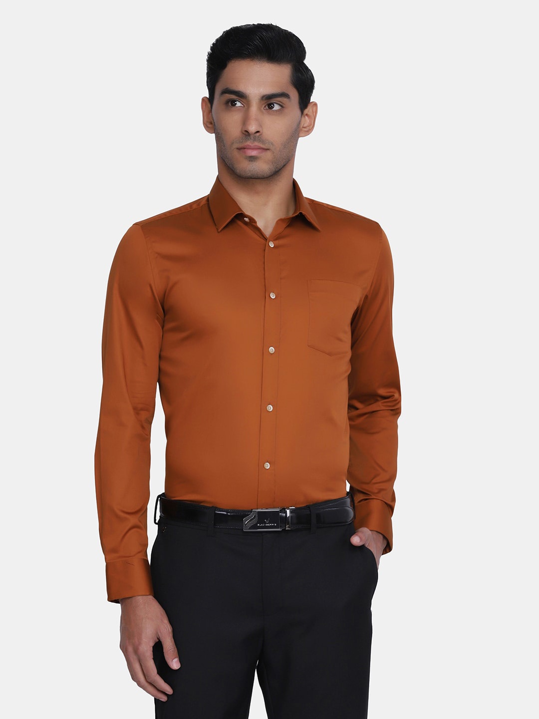 

Blackberrys Men Orange India Slim Fit Formal Shirt
