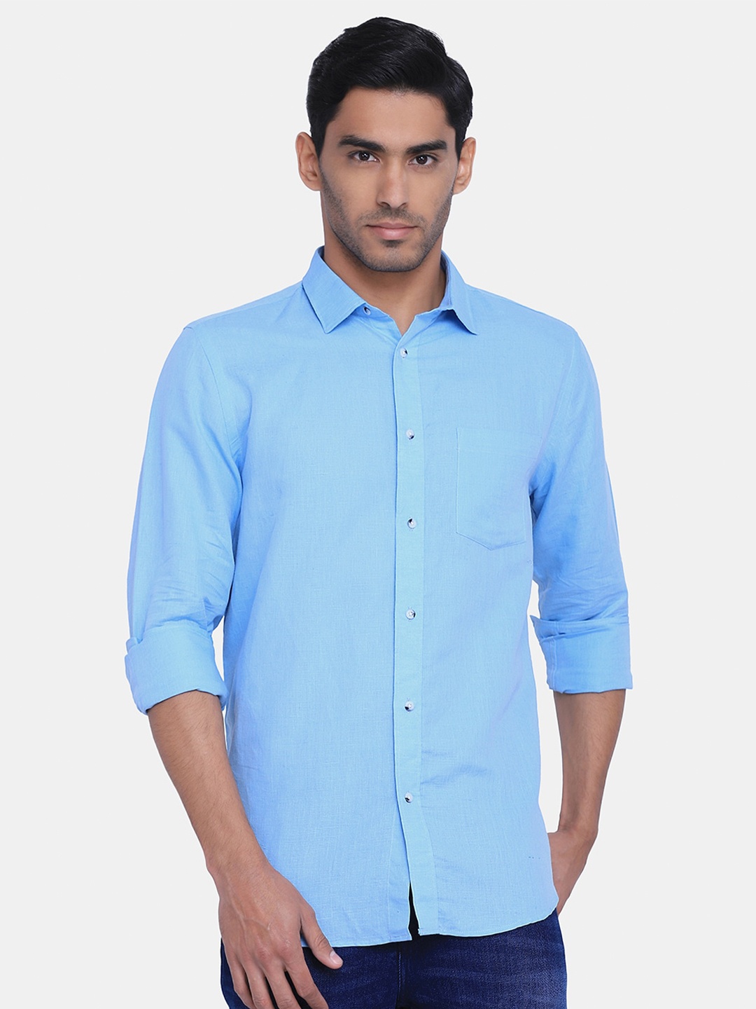 

Blackberrys Men Blue India Slim Fit Casual Shirt