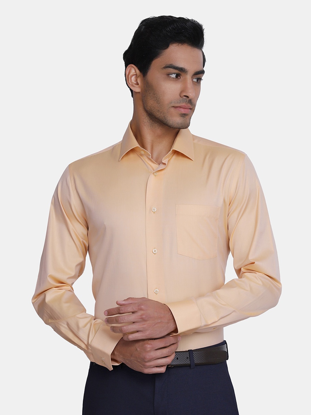 

Blackberrys Men Orange India Slim Fit Formal Shirt