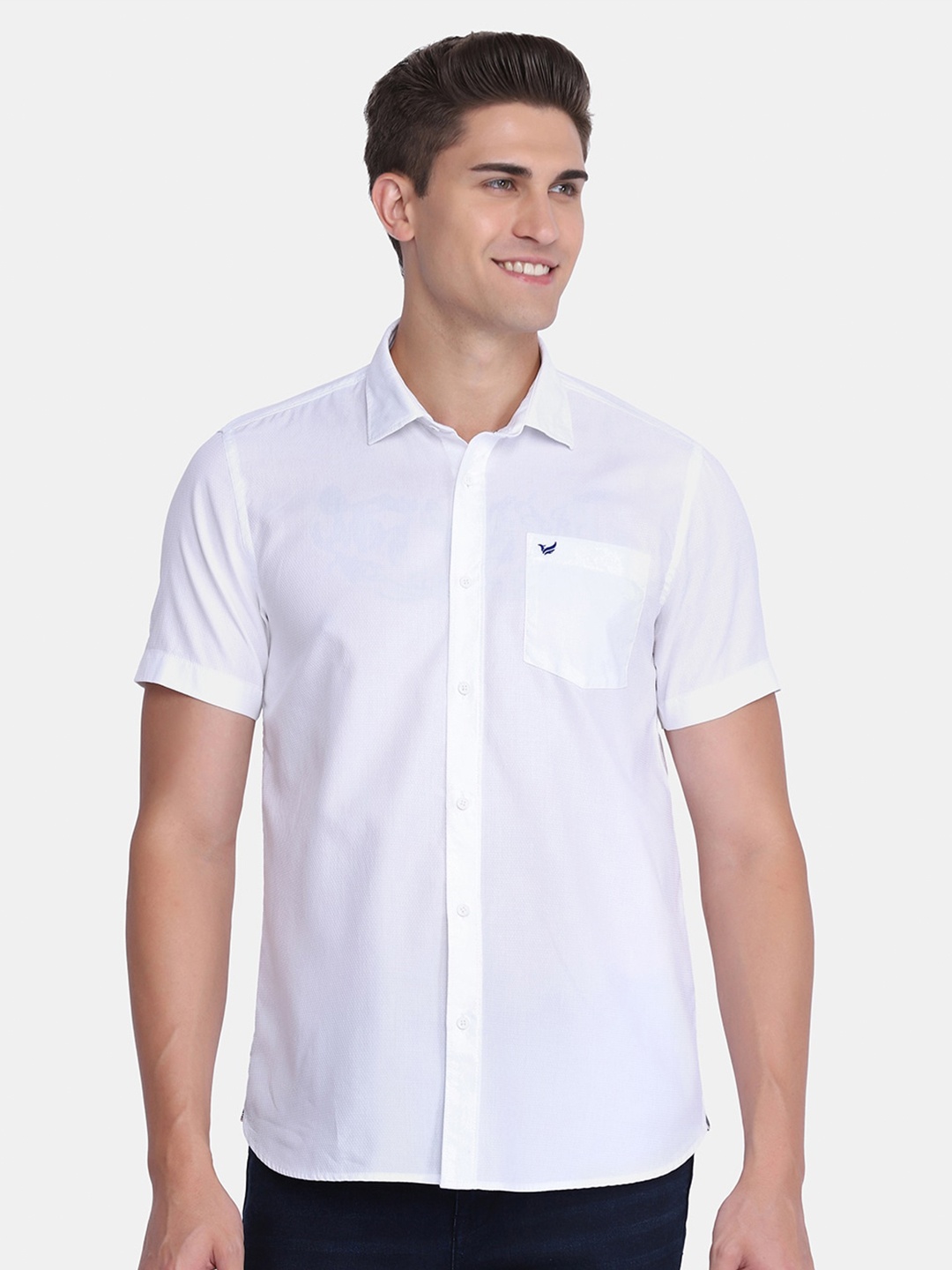 

Blackberrys Men White India Slim Fit Casual Shirt
