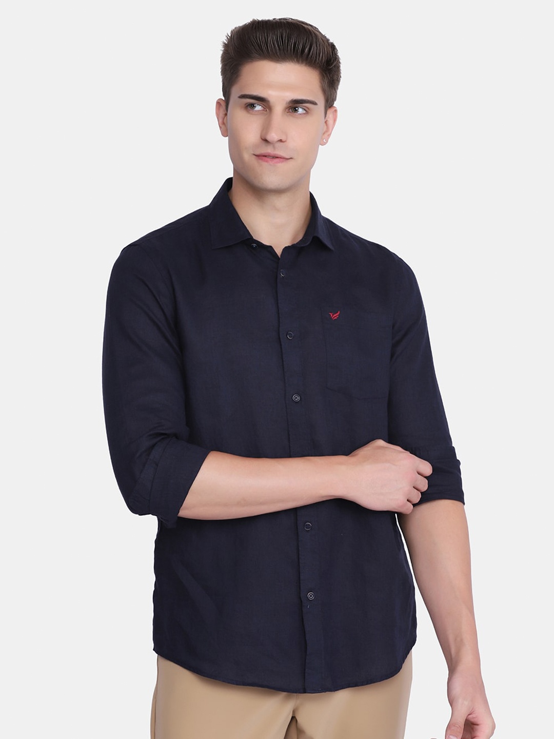 

Blackberrys Men Navy Blue Slim Fit Casual Shirt