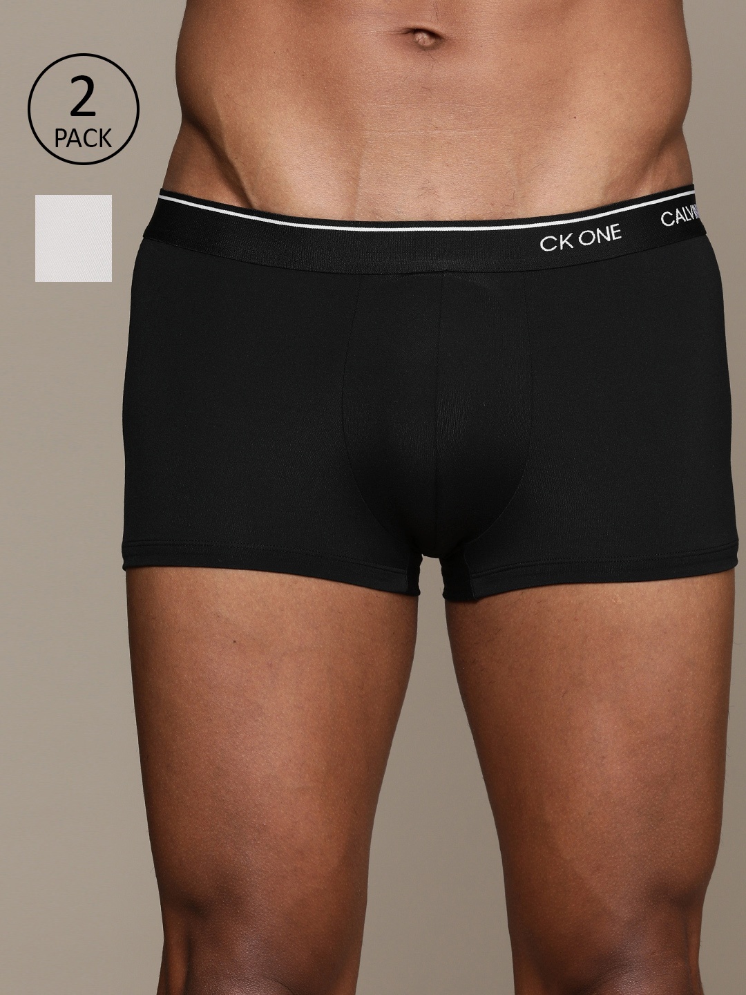 

Calvin Klein Underwear Pack of 2 Solid Trunks, Black